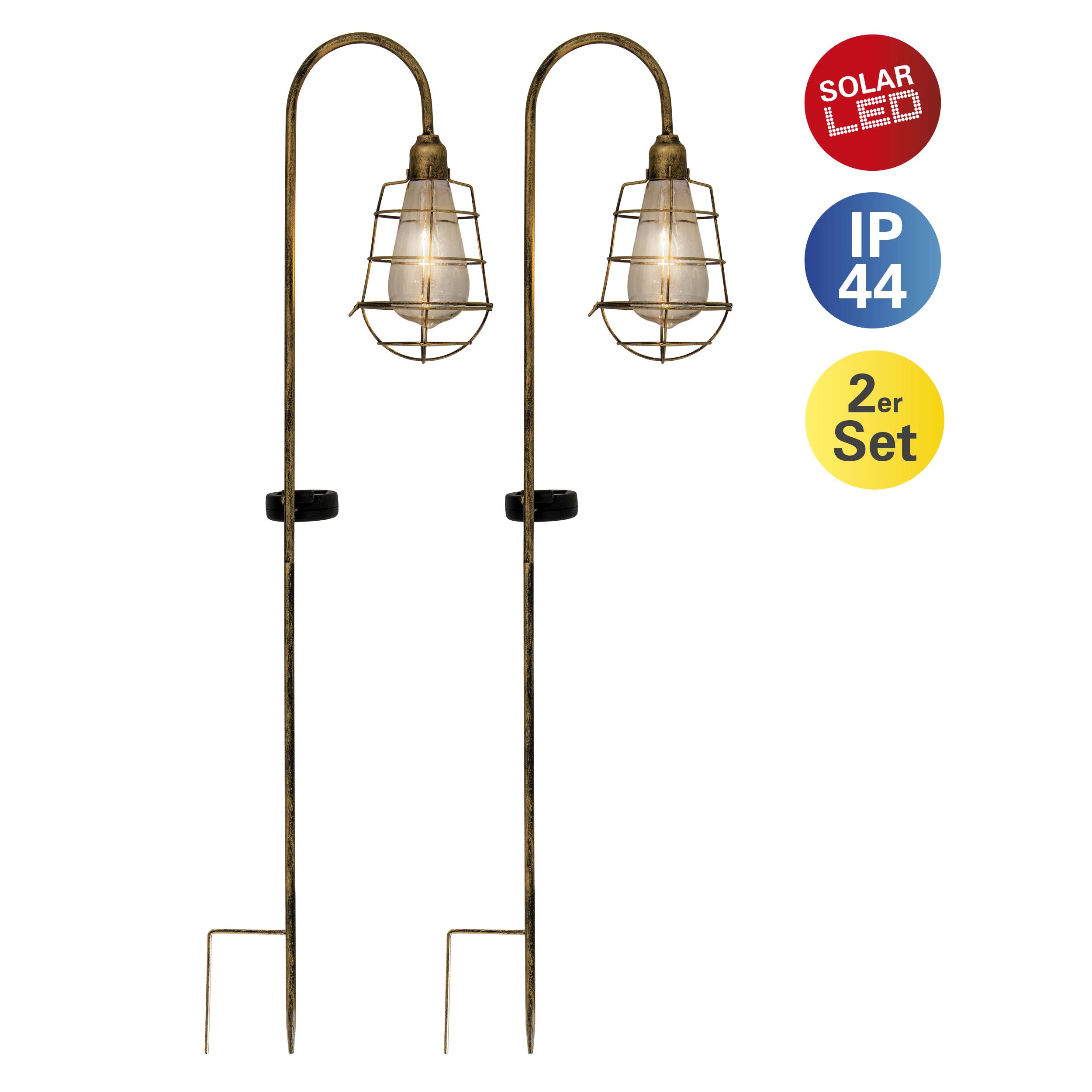 2er-Set LED Deko-Solar-Erdspieß "GITTI" H: 76,5 cm