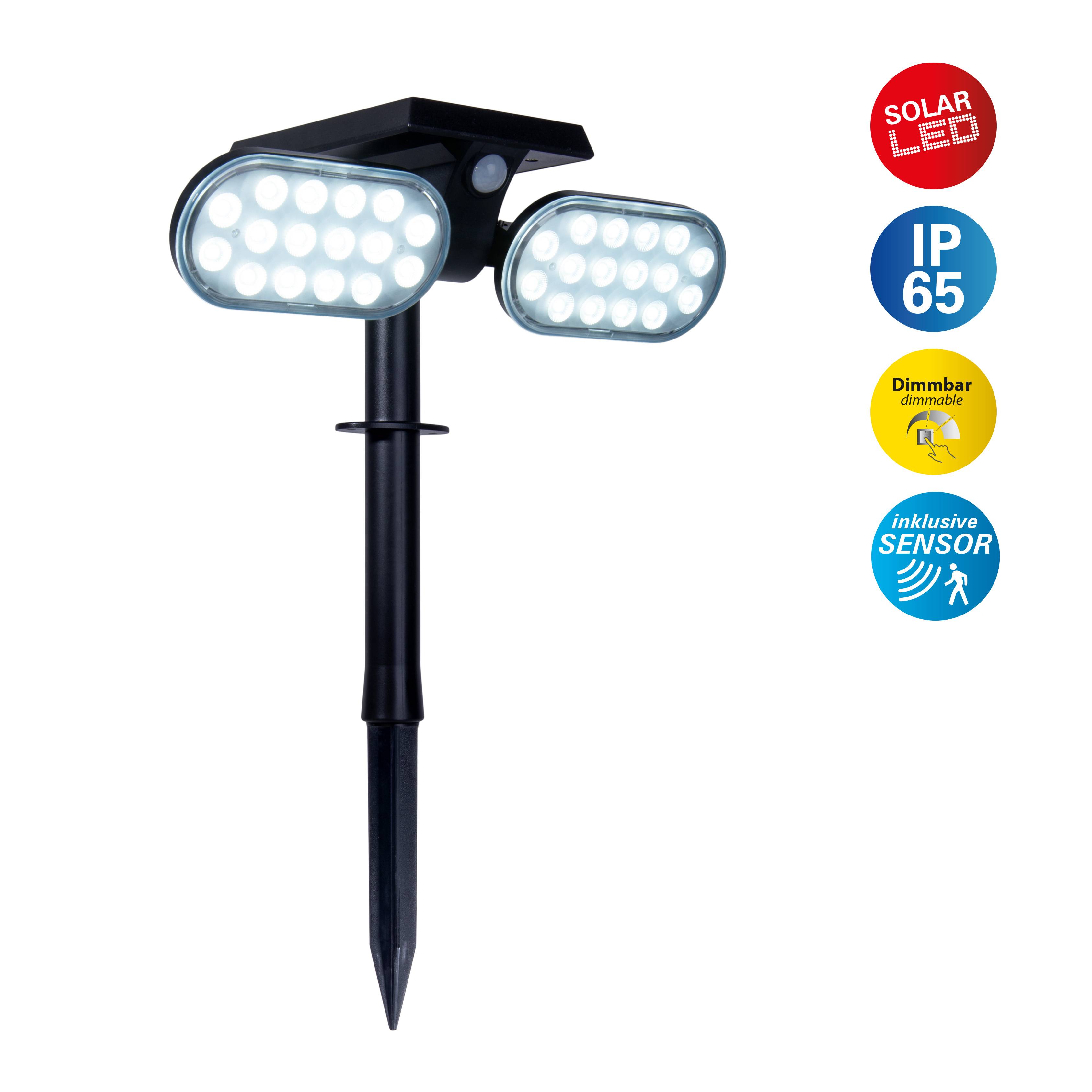 LED Solarstrahler "PACO" H: 31,9 cm