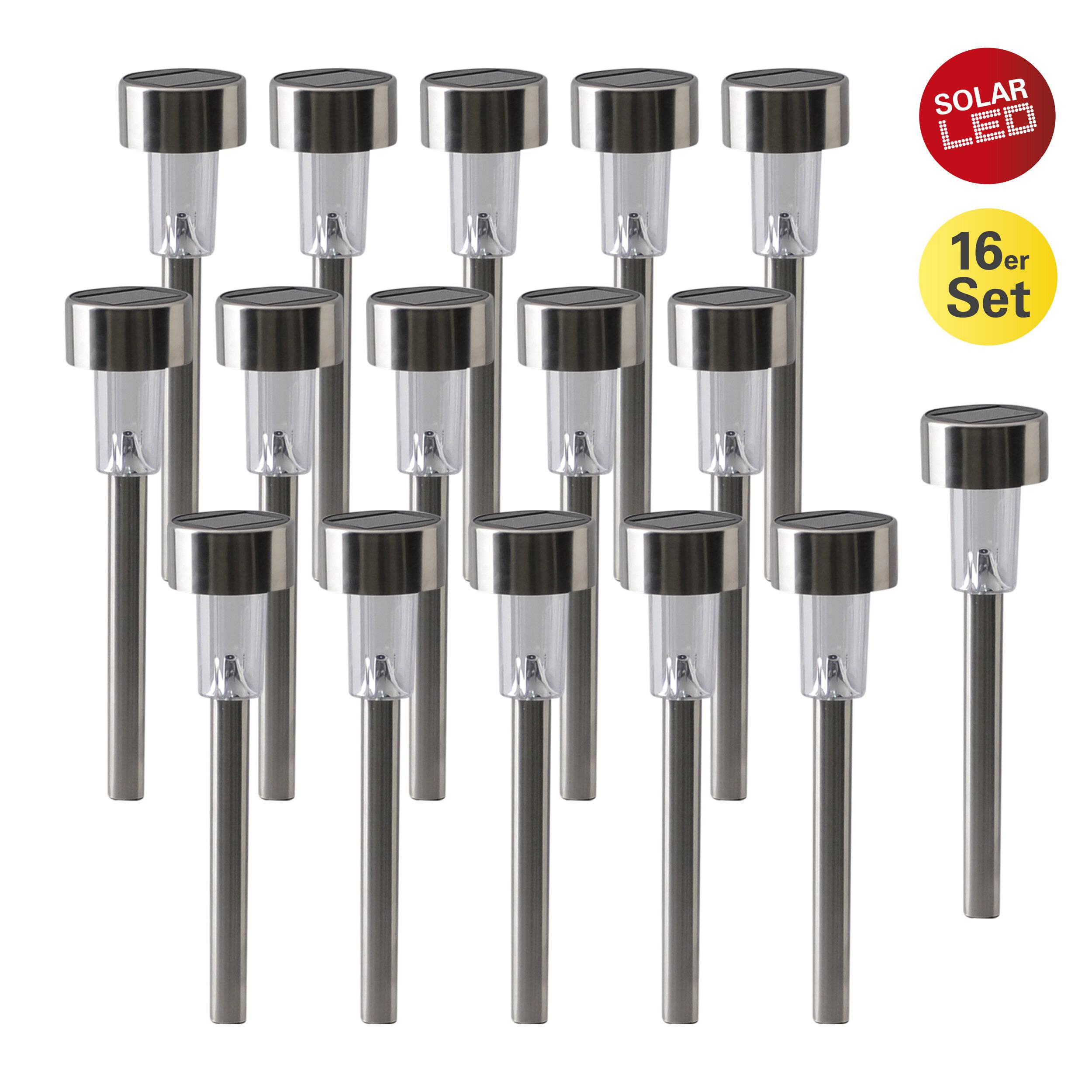 16er-Set LED-Solar-Erdspieß