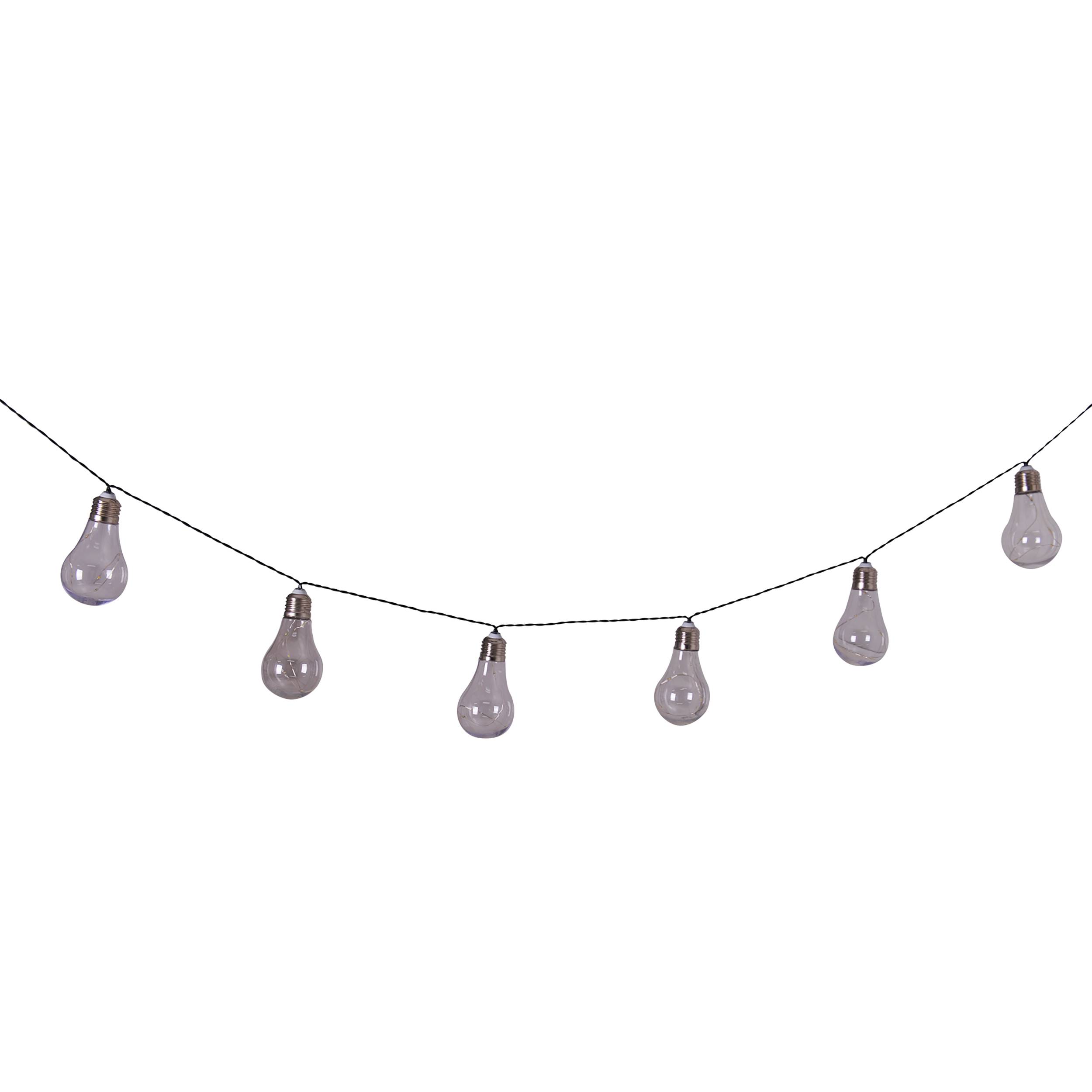 LED/Solar Lichterkette "Glühbirne"