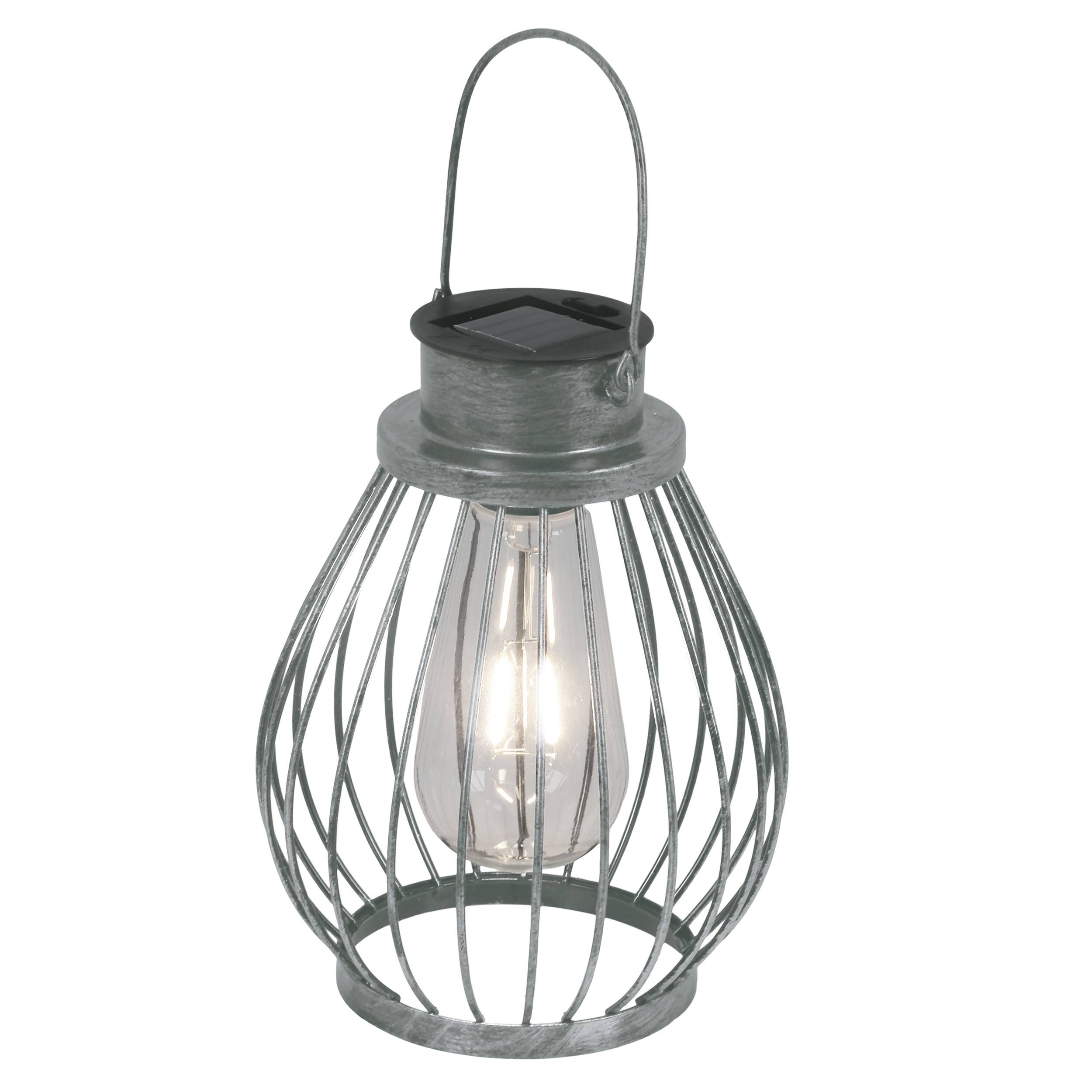 LED Deko-Solarleuchte "BALUBO" H: 21,5cm silber