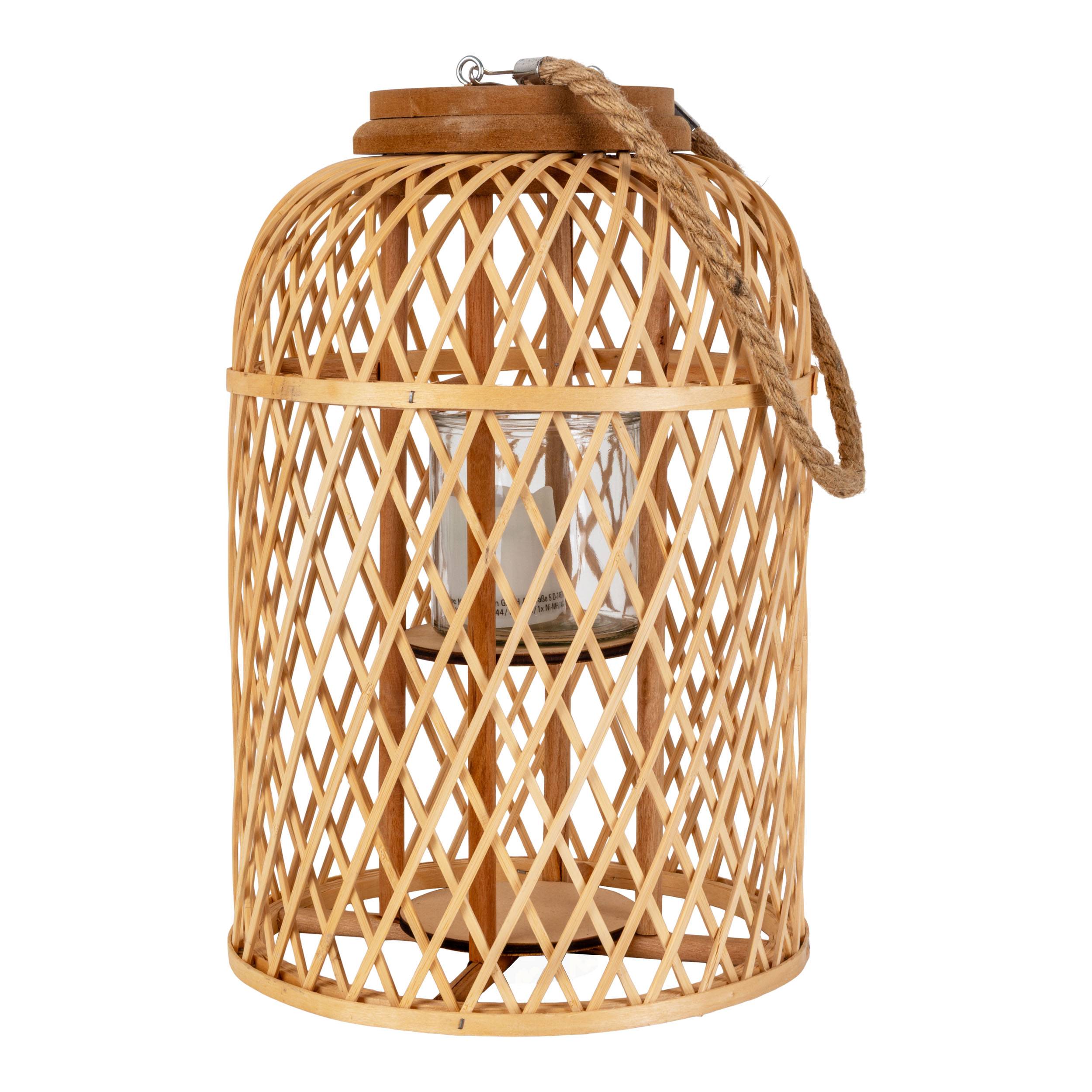 Dekoleuchte "KORBINIAN" inkl. Solar-LED-Kerze h:38cm