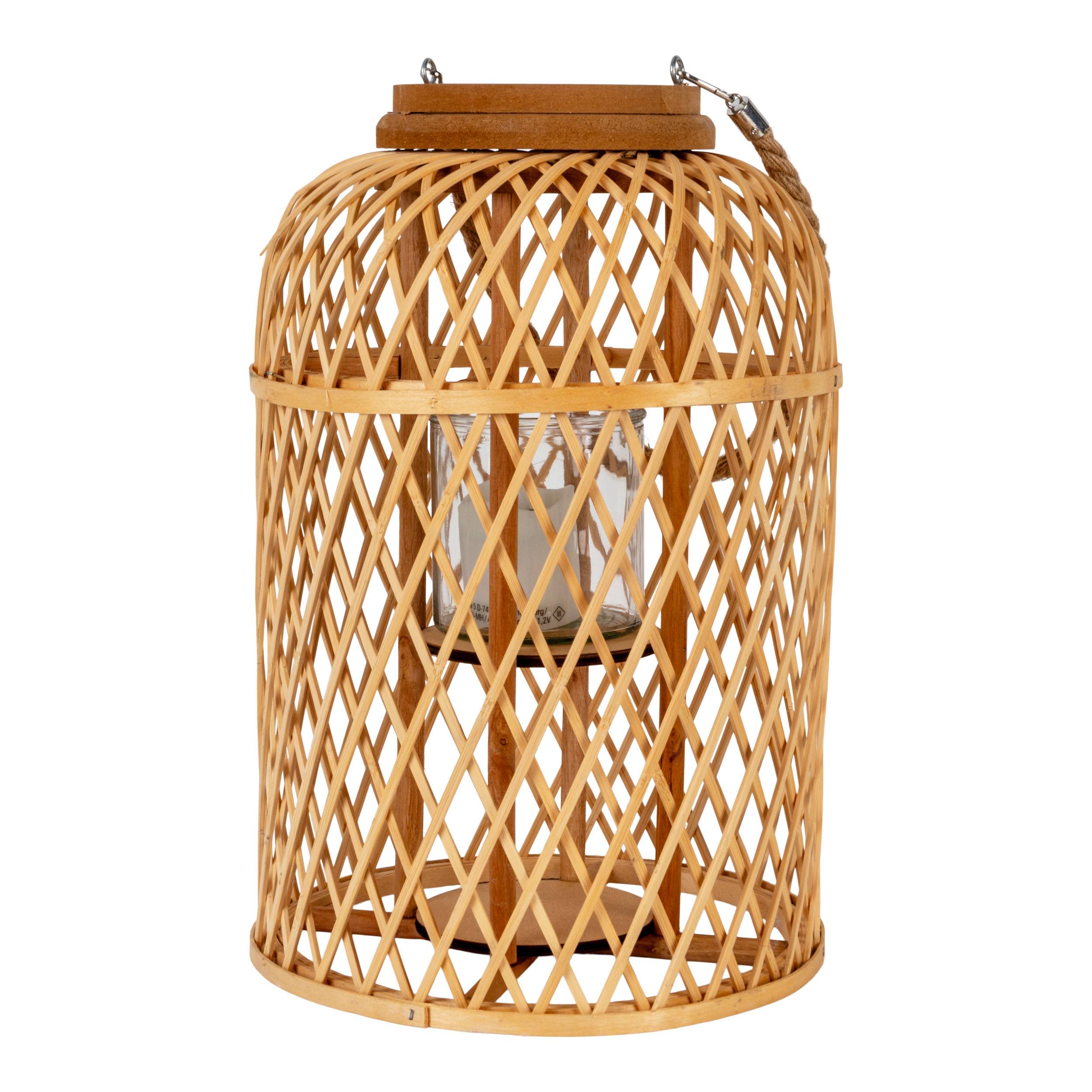 Dekoleuchte "KORBINIAN" inkl. Solar-LED-Kerze h:38cm