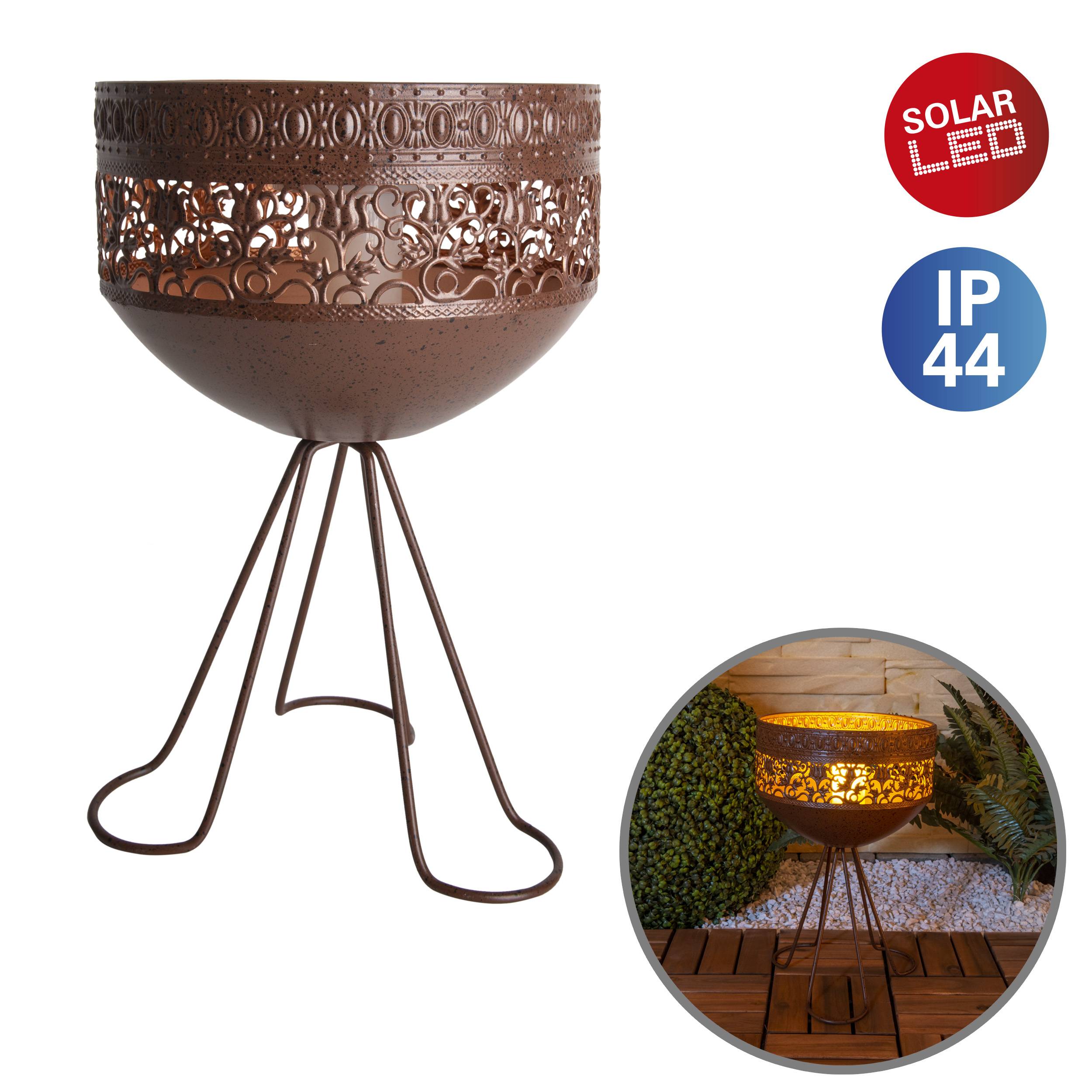 LED Deko-Solarleuchte mit Standfuß h: 34,5cm "ROME"