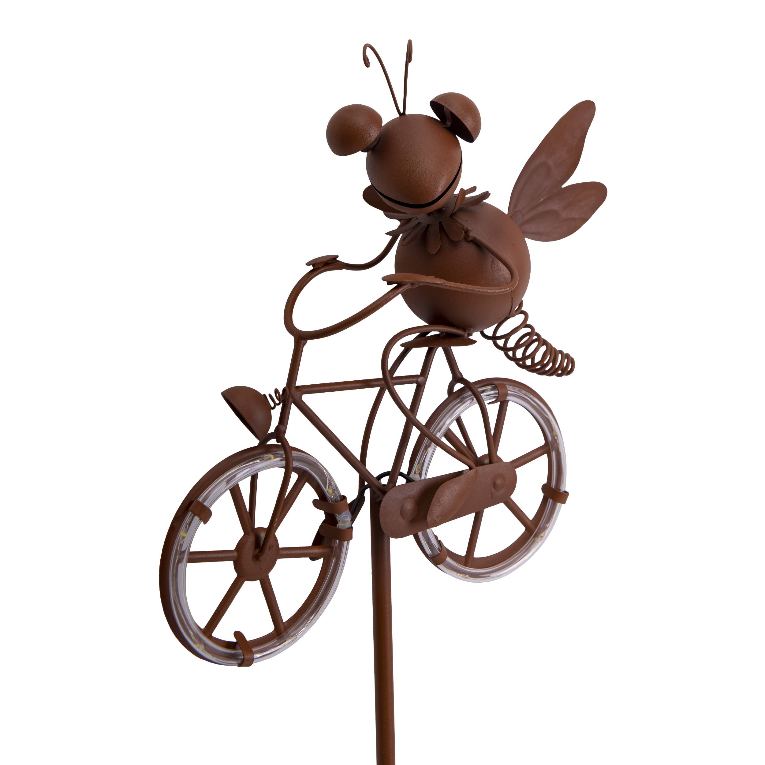 LED-Solar Erdspieß "BORELLA" braun H:88cm