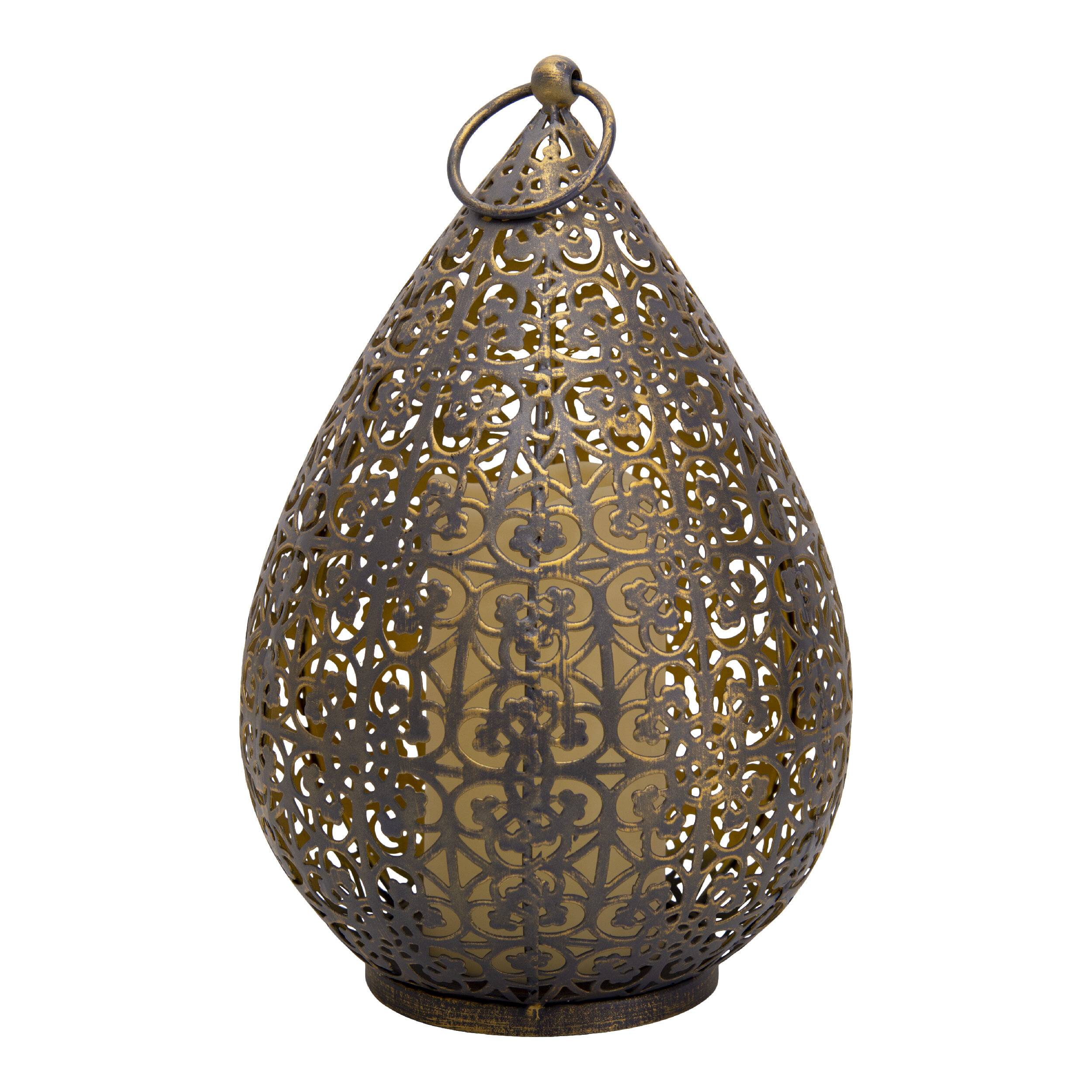 LED Dekoleuchte "REMORA" H: 27,8cm antik-gold