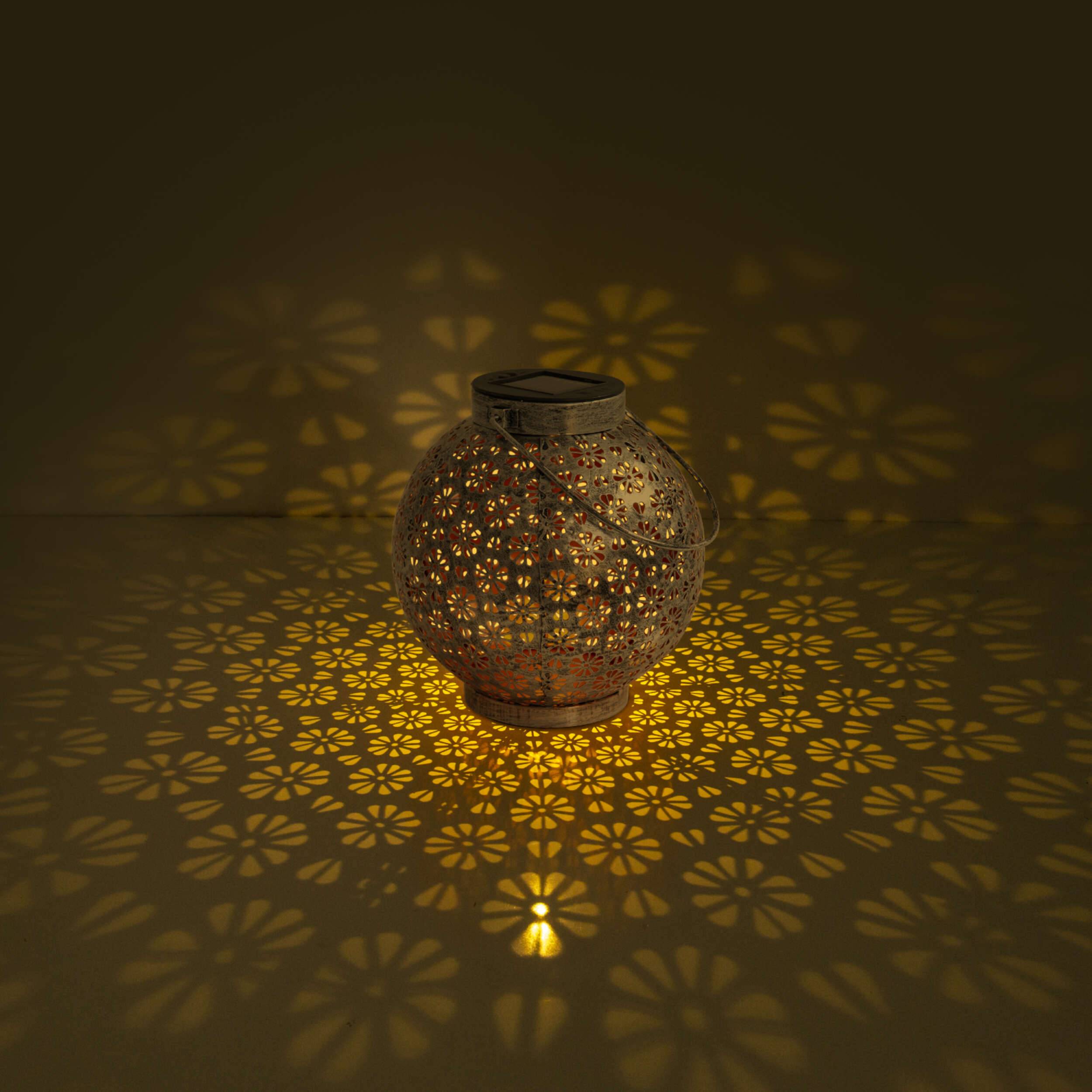 2er-Set LED Deko-Solarleuchte l/b: 18cm silber