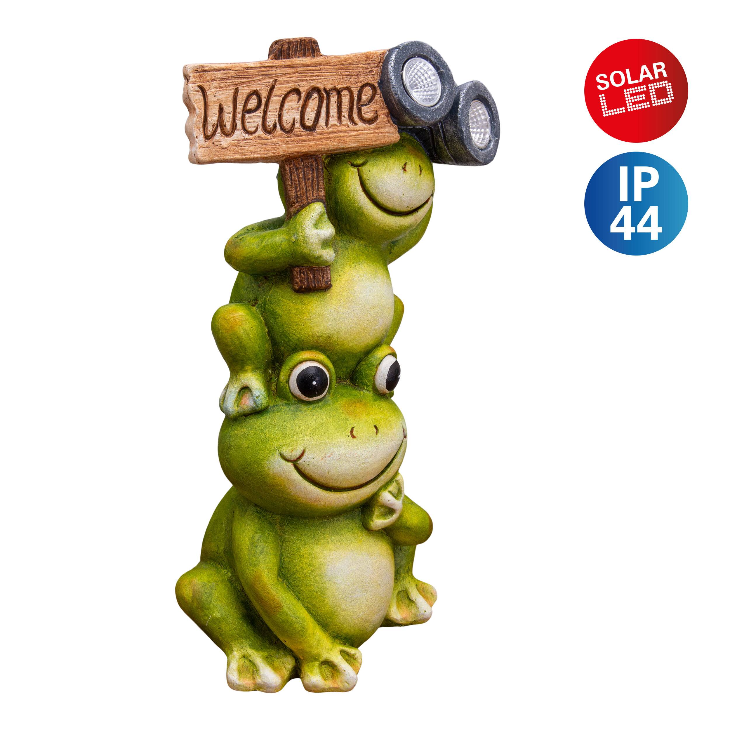 LED Solarleuchte "FROSCH" H: 45 cm