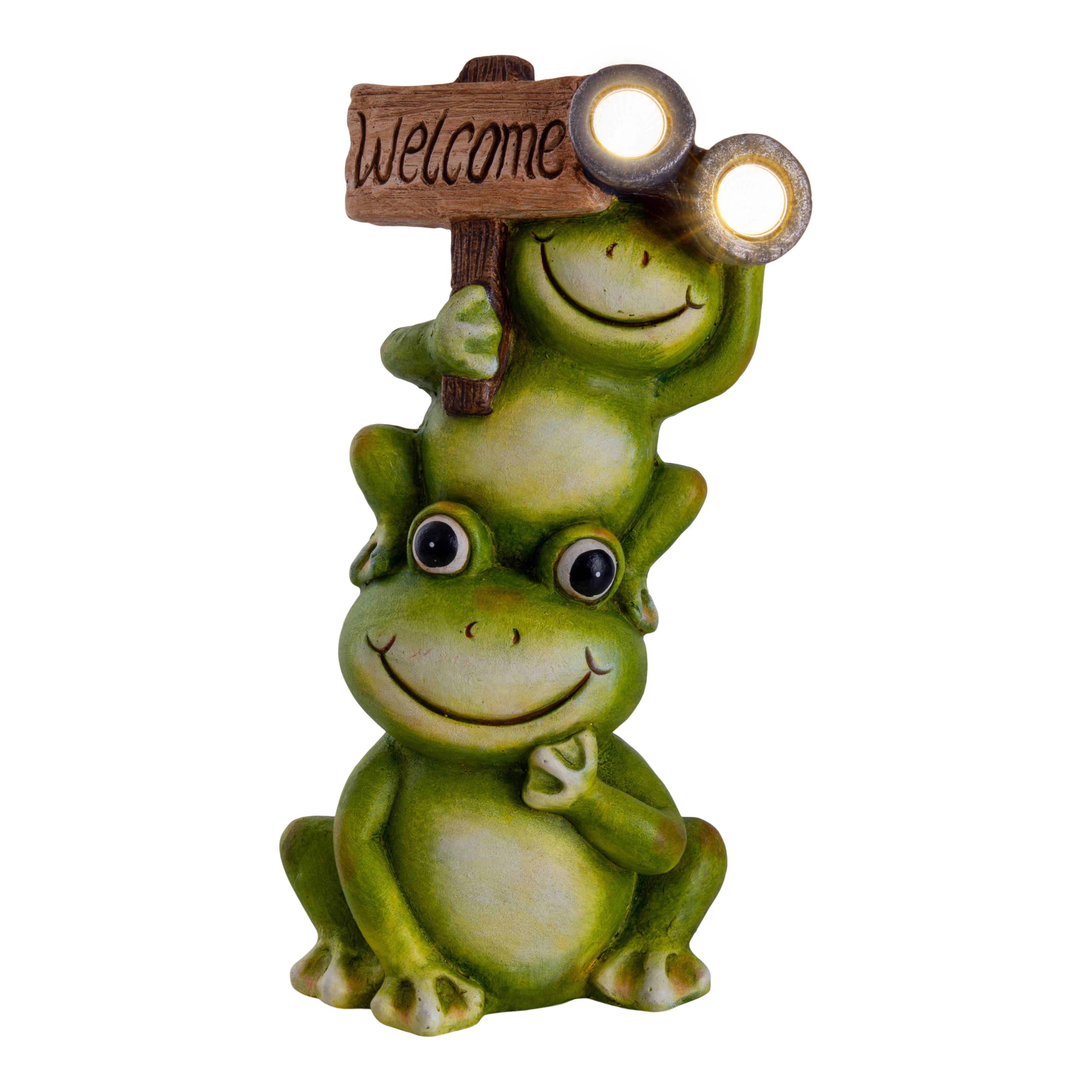 LED Solarleuchte "FROSCH" H: 45 cm