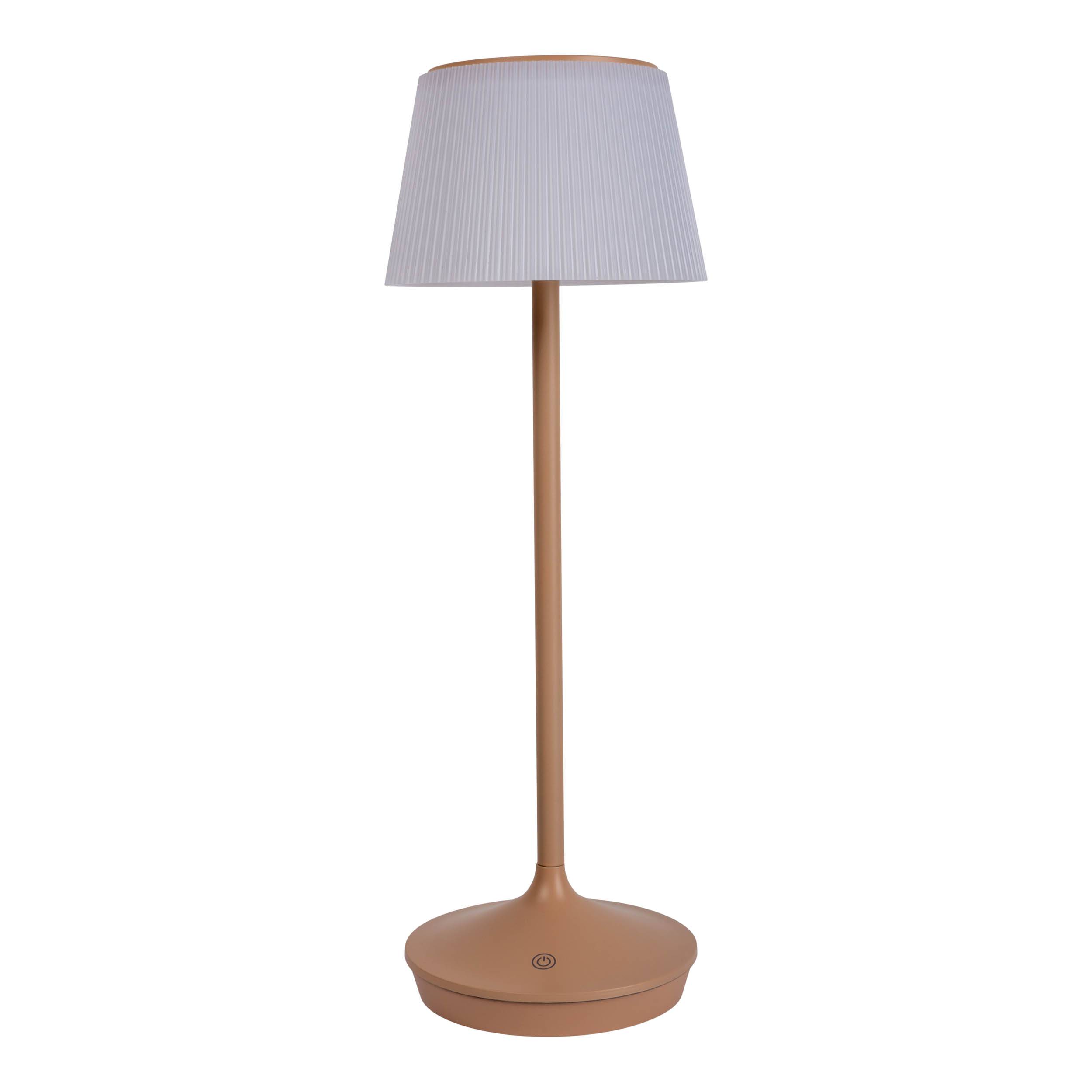 Solar-/ Akkutischleuchte "EMMI" almond inkl. CCT / Touch H: 38 cm