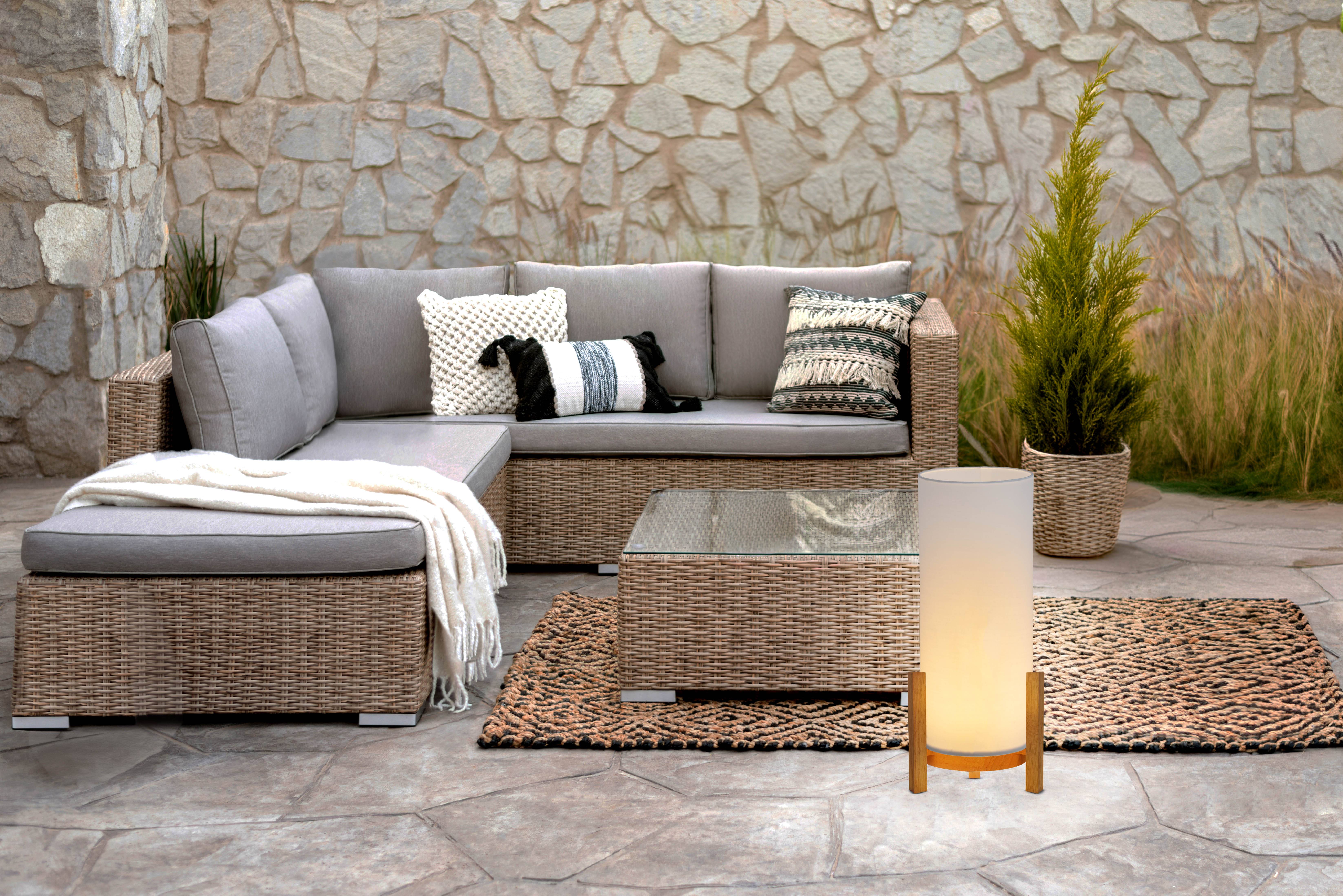 Akkutischleuchte "MADITA" H: ca. 48 cm weiß