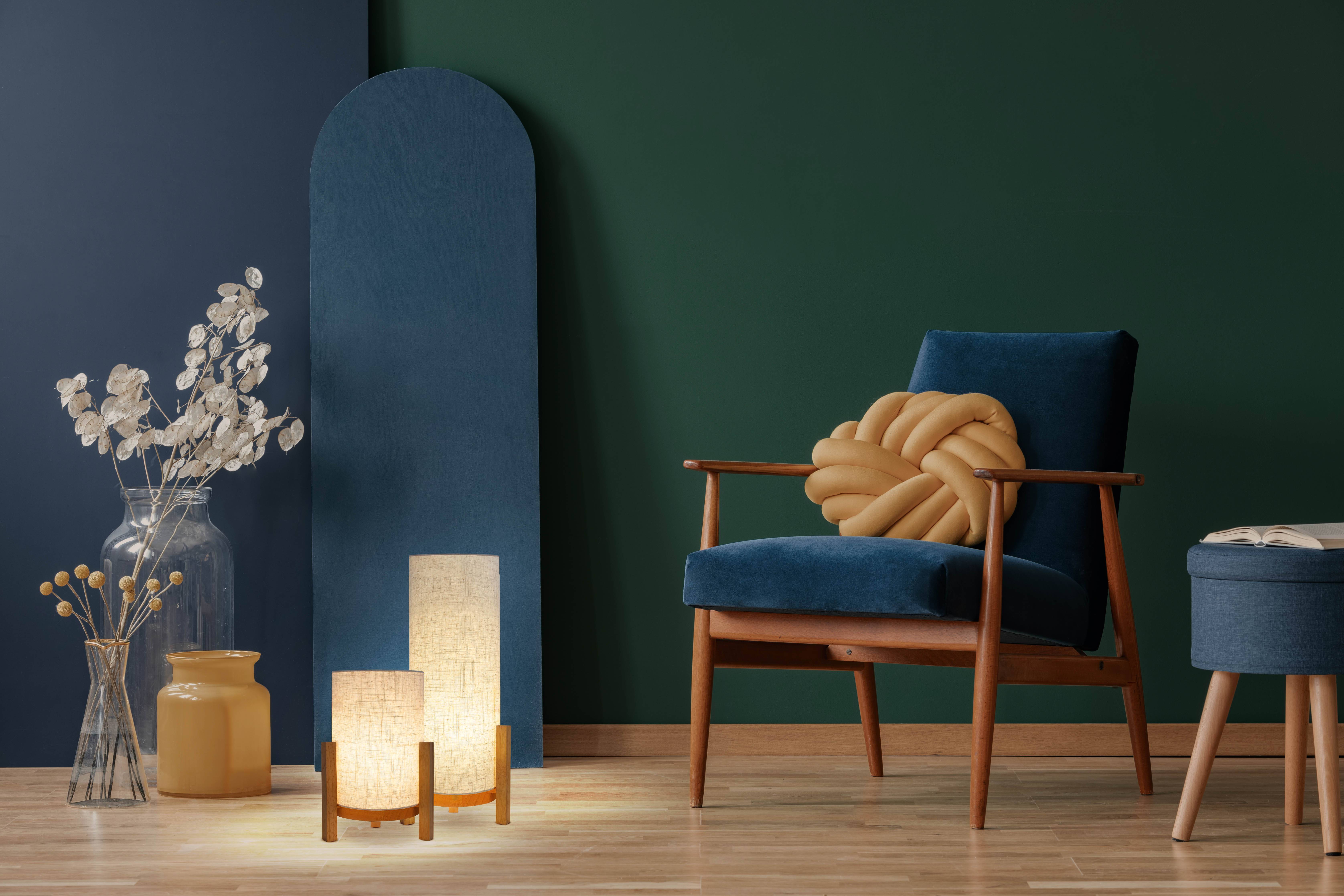 Akkutischleuchte "MADITA" H: ca. 48 cm natur