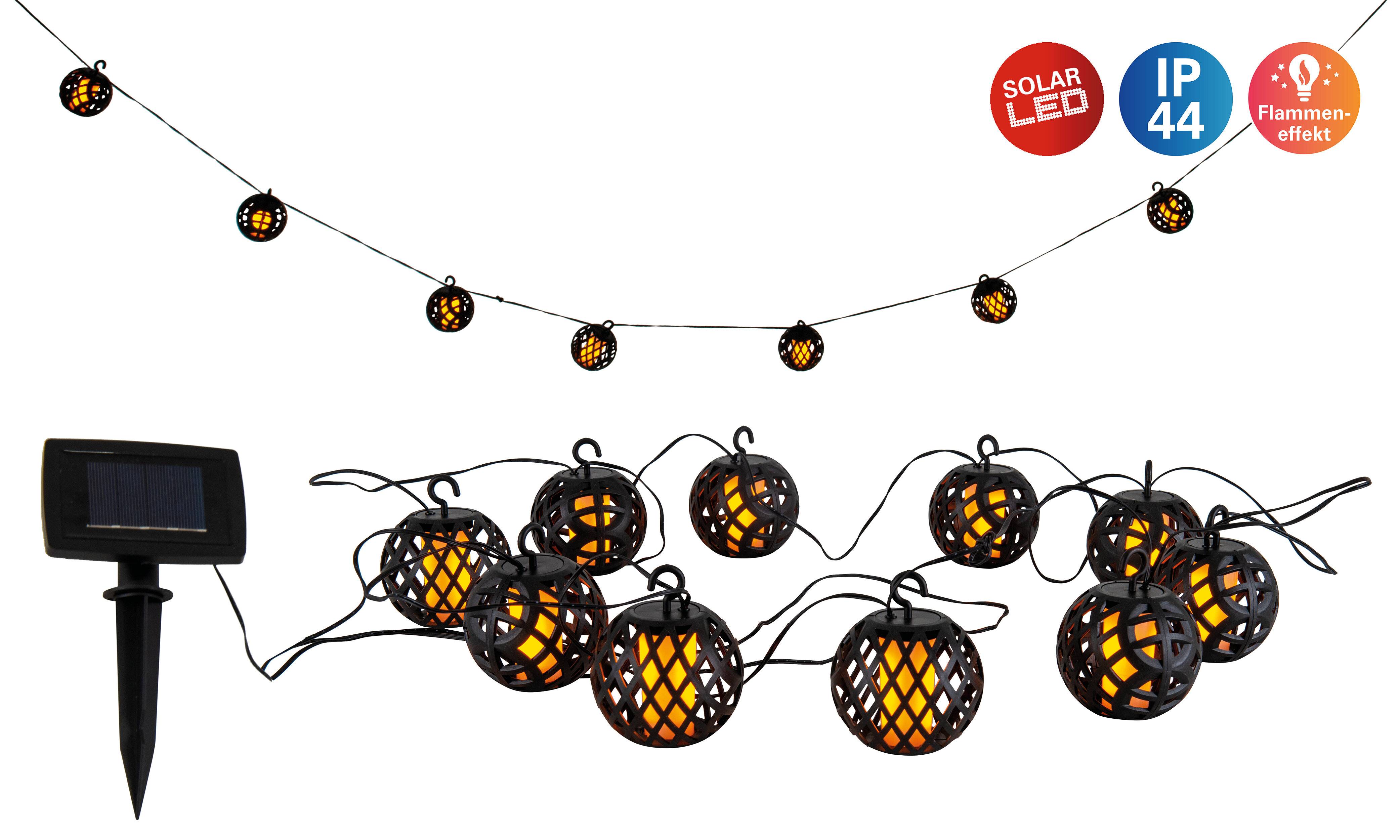 Solarkugellicherkette inkl. Flammeneffekt "FOGO"