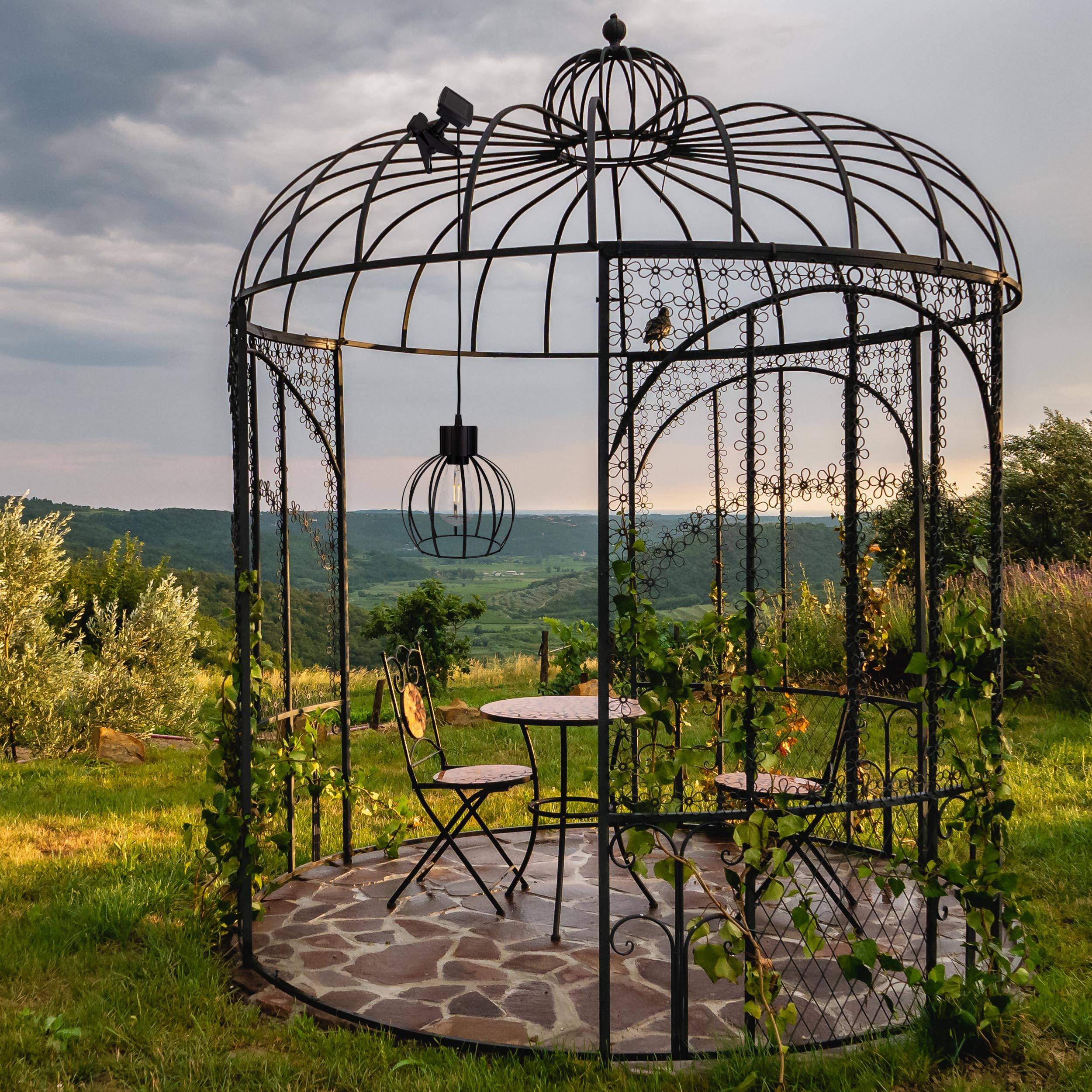 Solar- / Pendelleuchte schwarz "GRID"