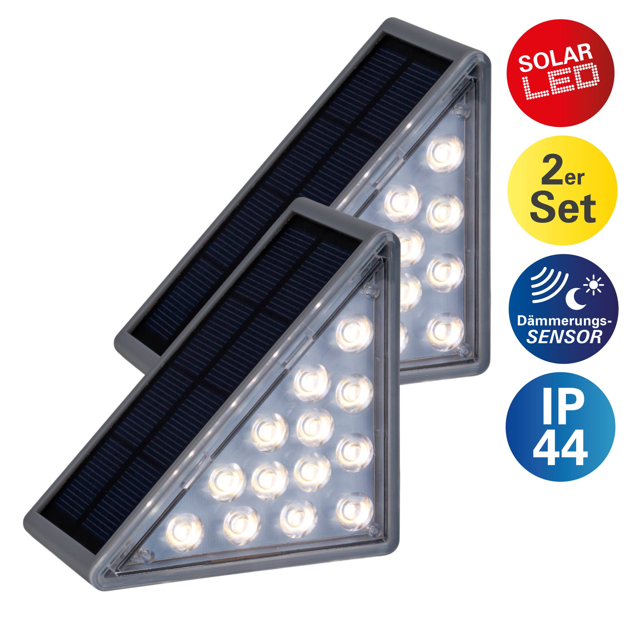 Solar-Treppen-Leuchte 2er Set "SCALA"