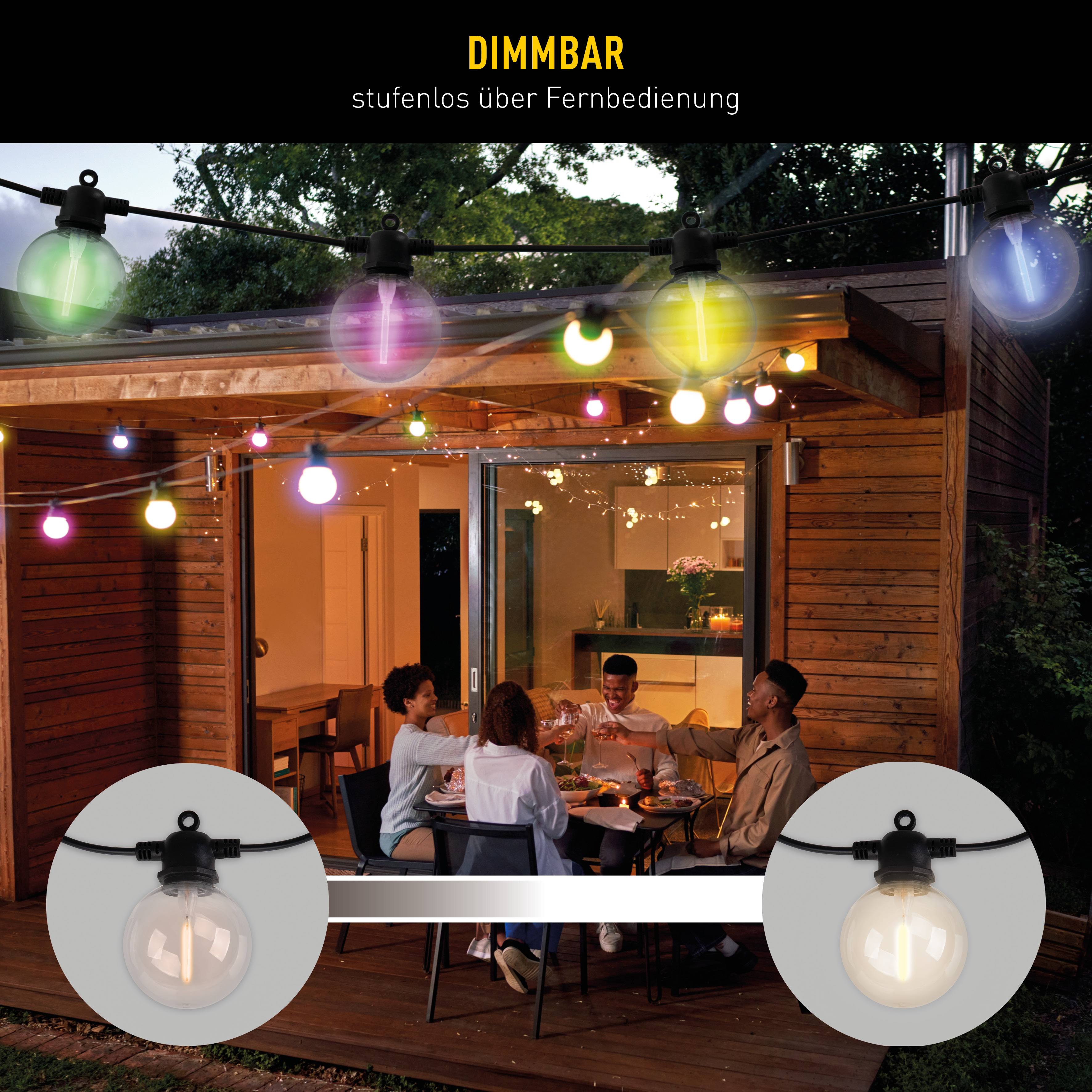 Solar/Akku10er Lichterkette RGB "CADENA"