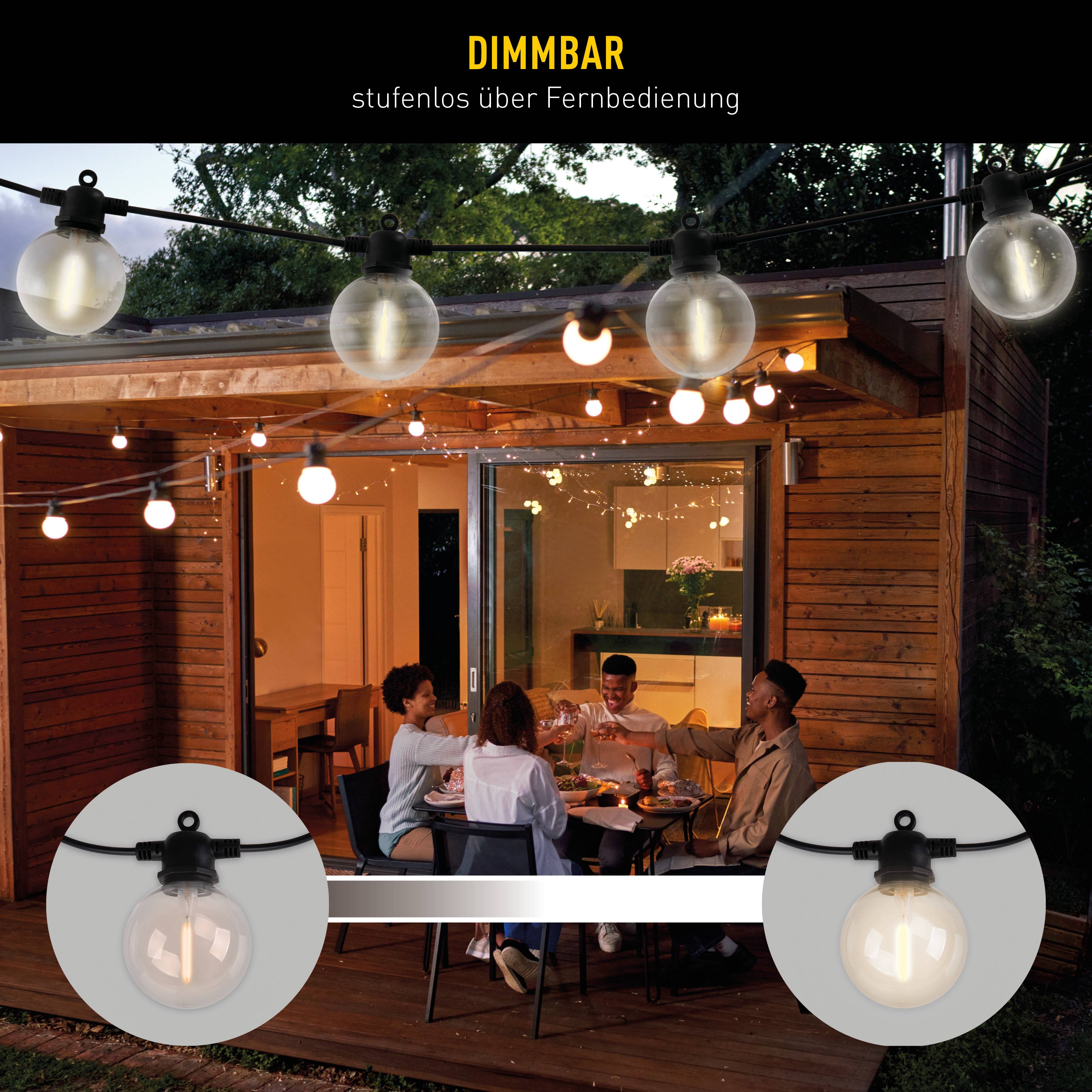 Solar/Akku/USB-10er LED Lichterkette "CADENA"