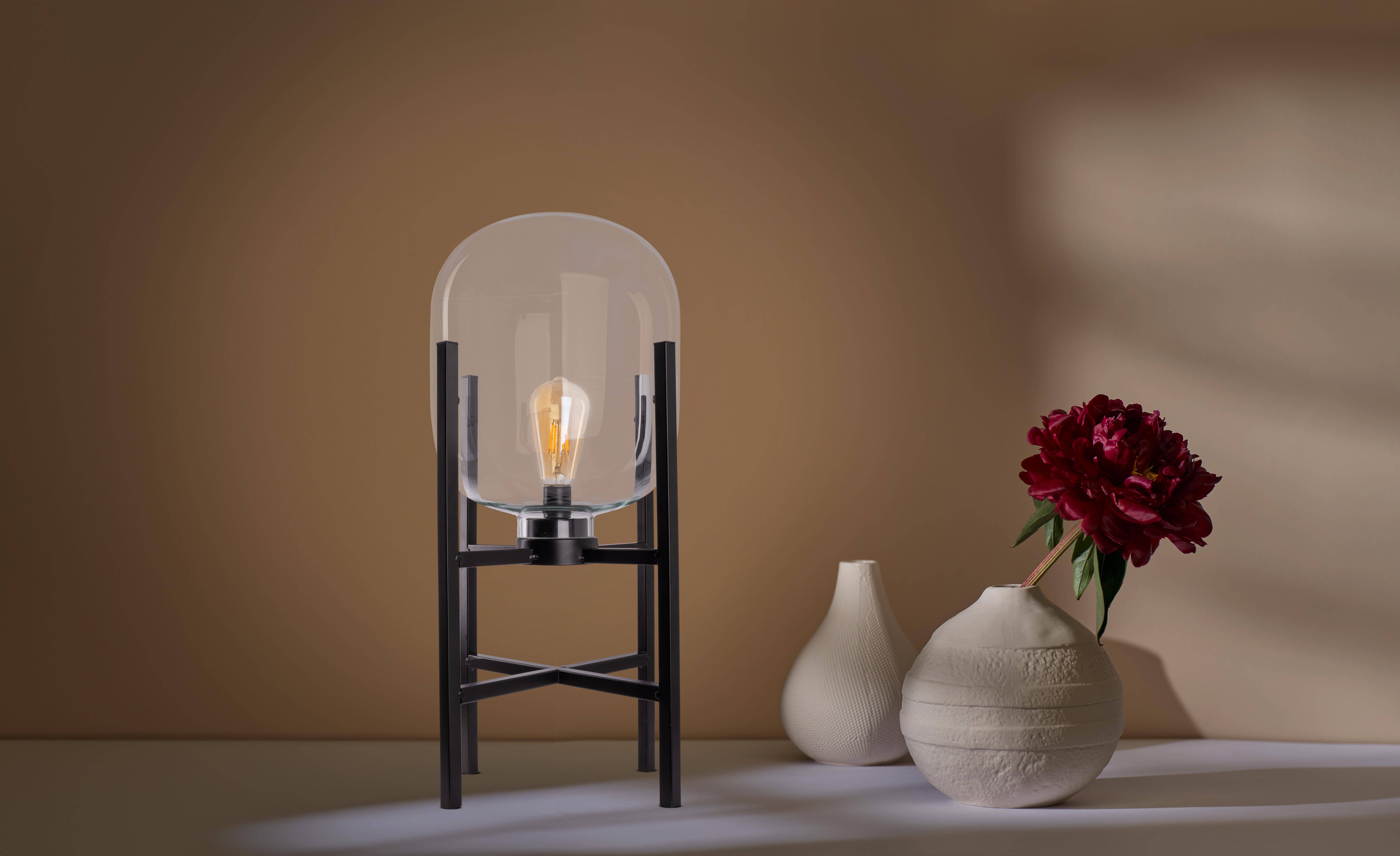 LED-Akku-Sockelleuchte "LORA" H: 58 cm schwarz