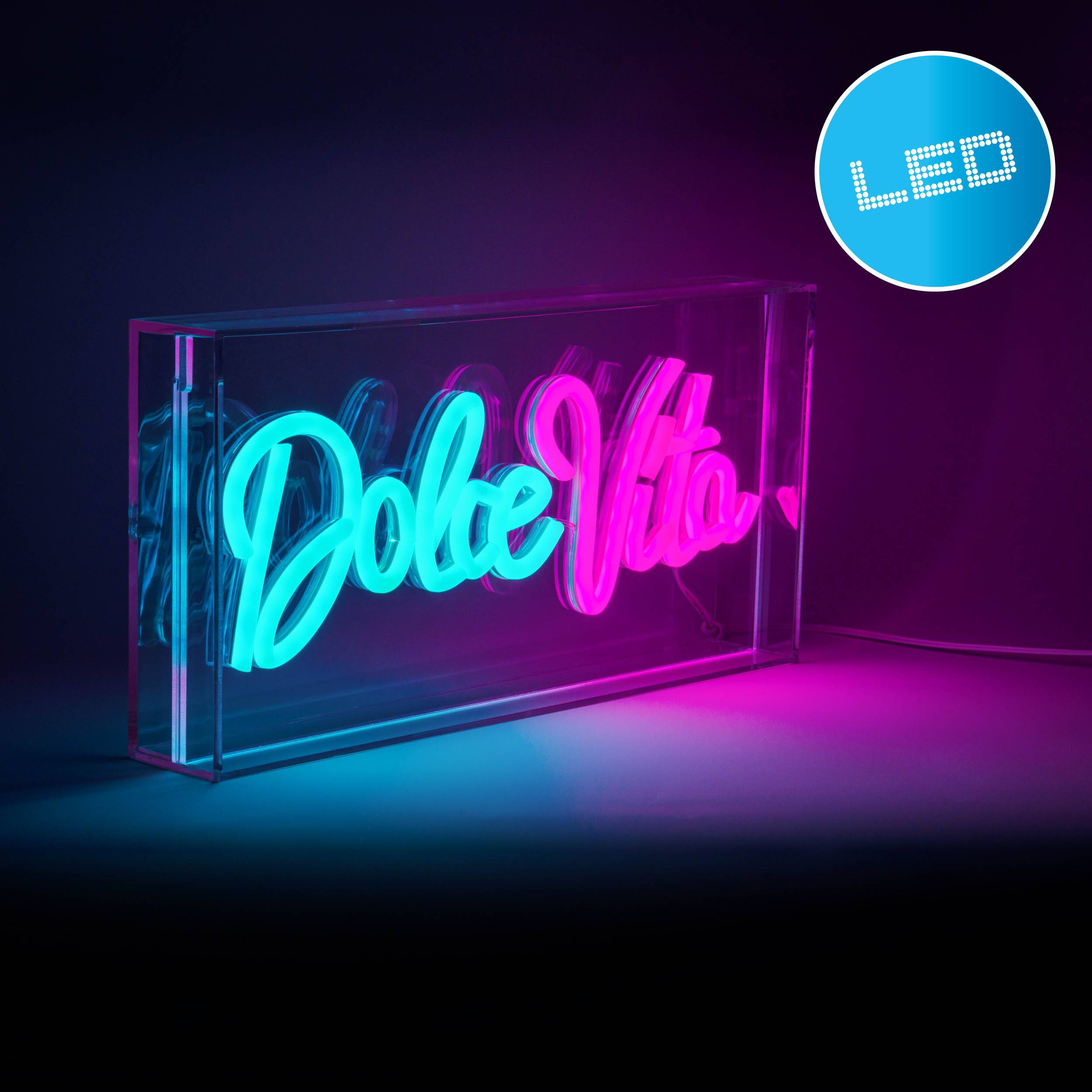 LED Schriftleuchte "DOLCE VITA" Schild