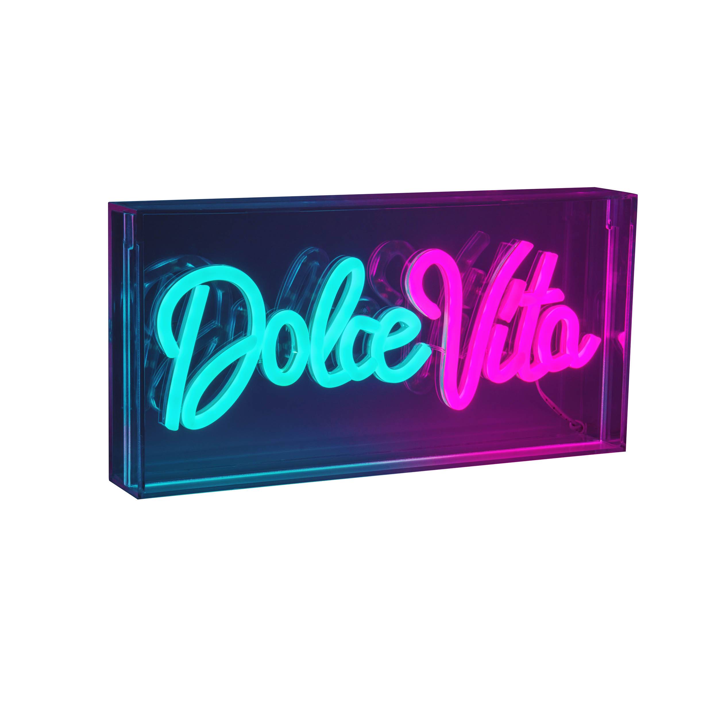 LED Schriftleuchte "DOLCE VITA" Schild