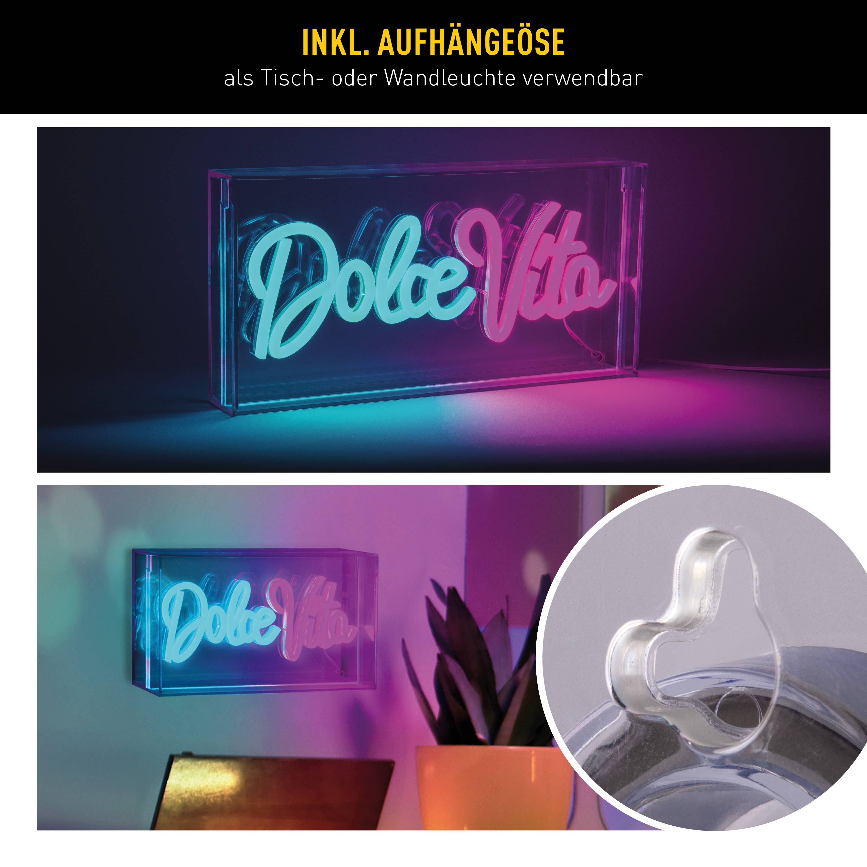 LED Schriftleuchte "DOLCE VITA" Schild
