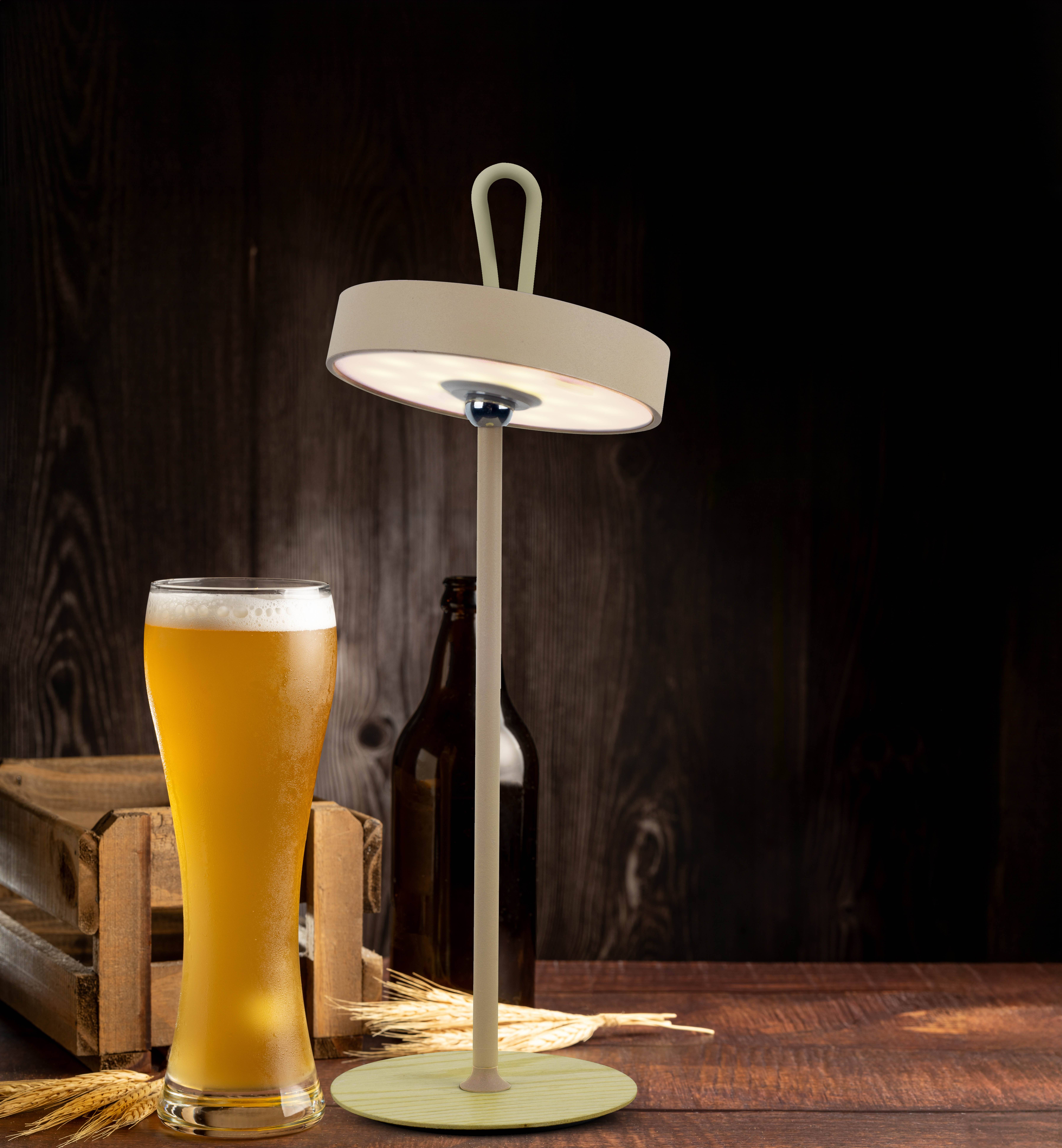 LED-Akku-Tischleuchte "ELLI" frost almond