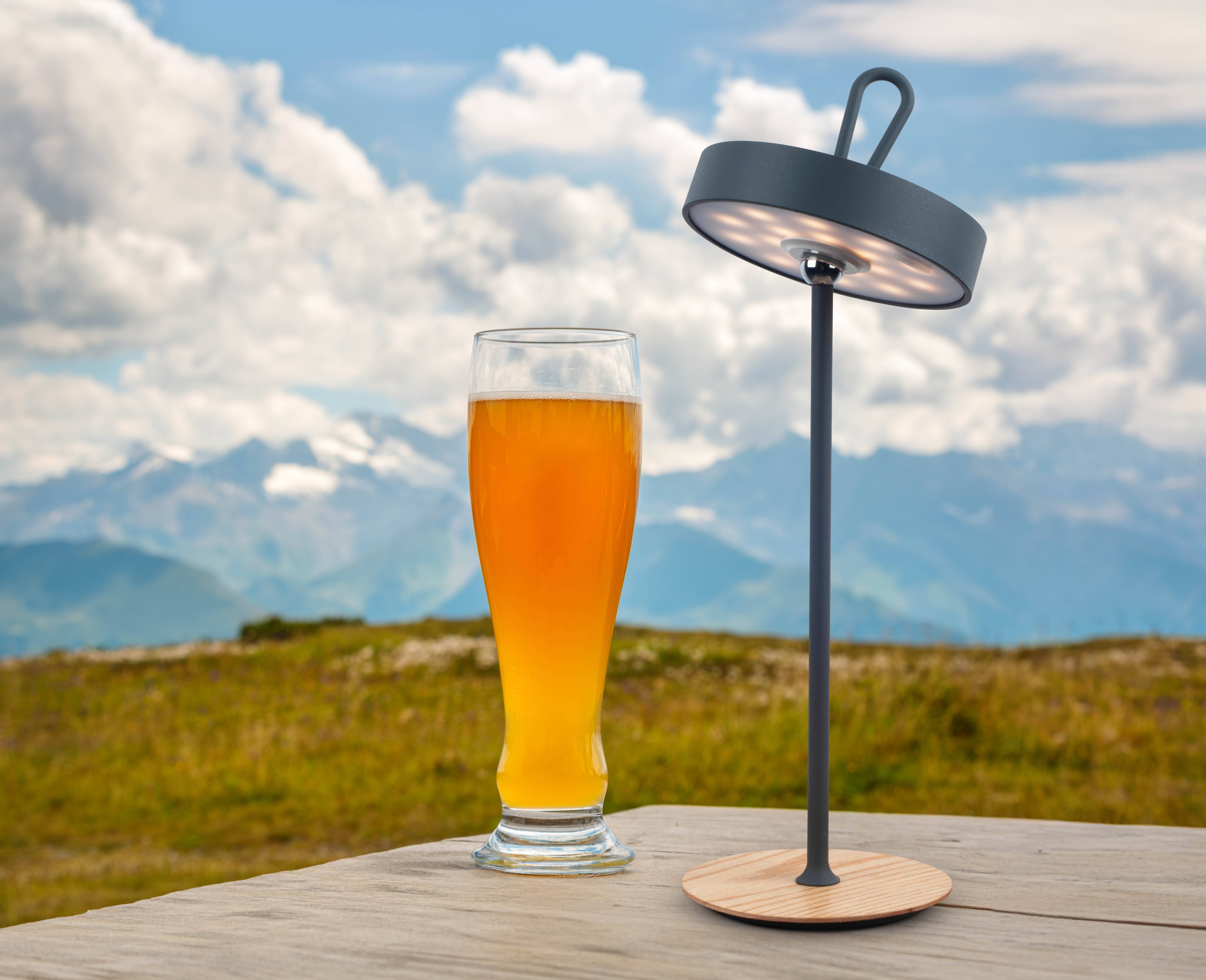 LED-Akku-Tischleuchte "ELLI" grau