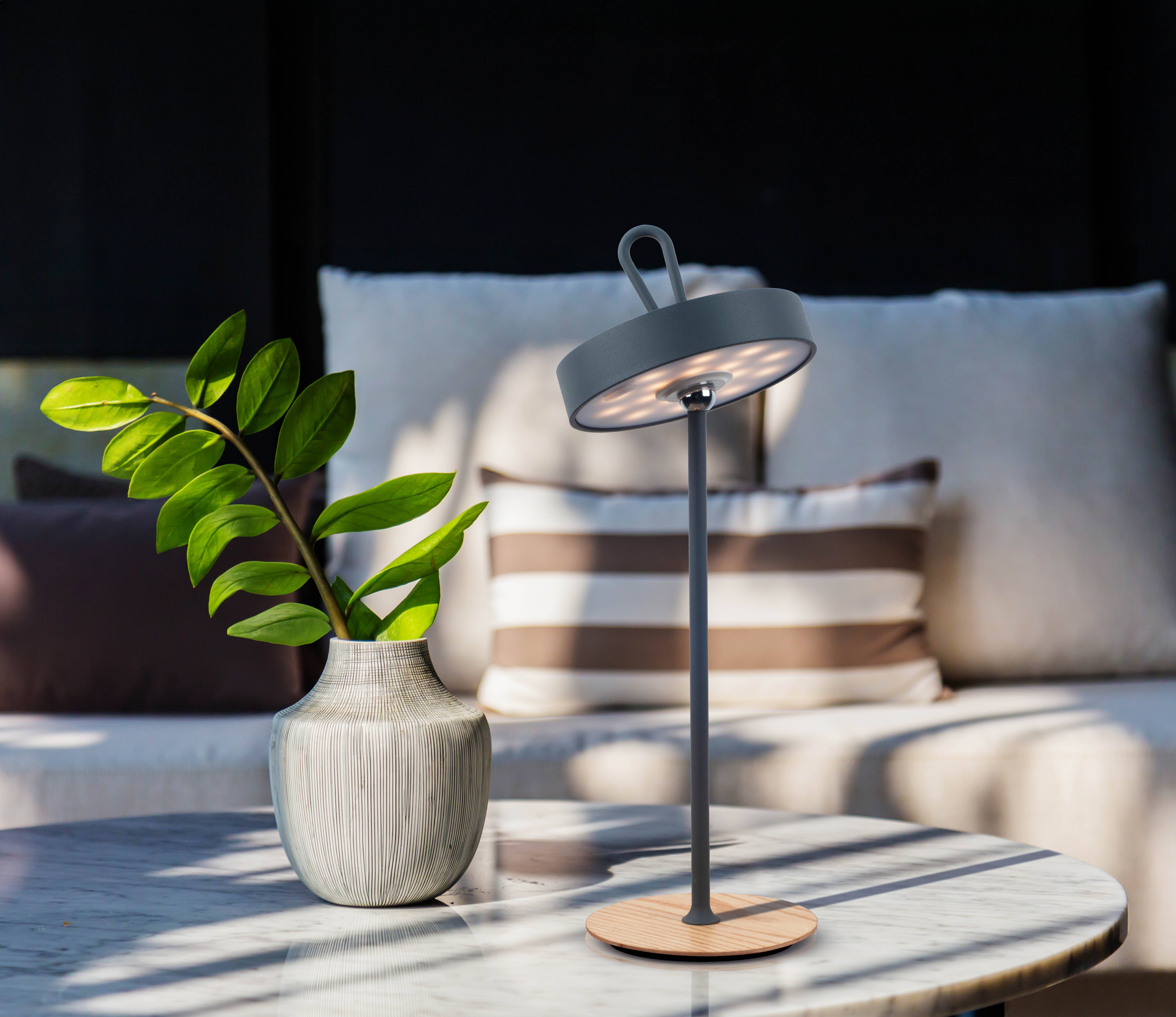 LED-Akku-Tischleuchte "ELLI" grau