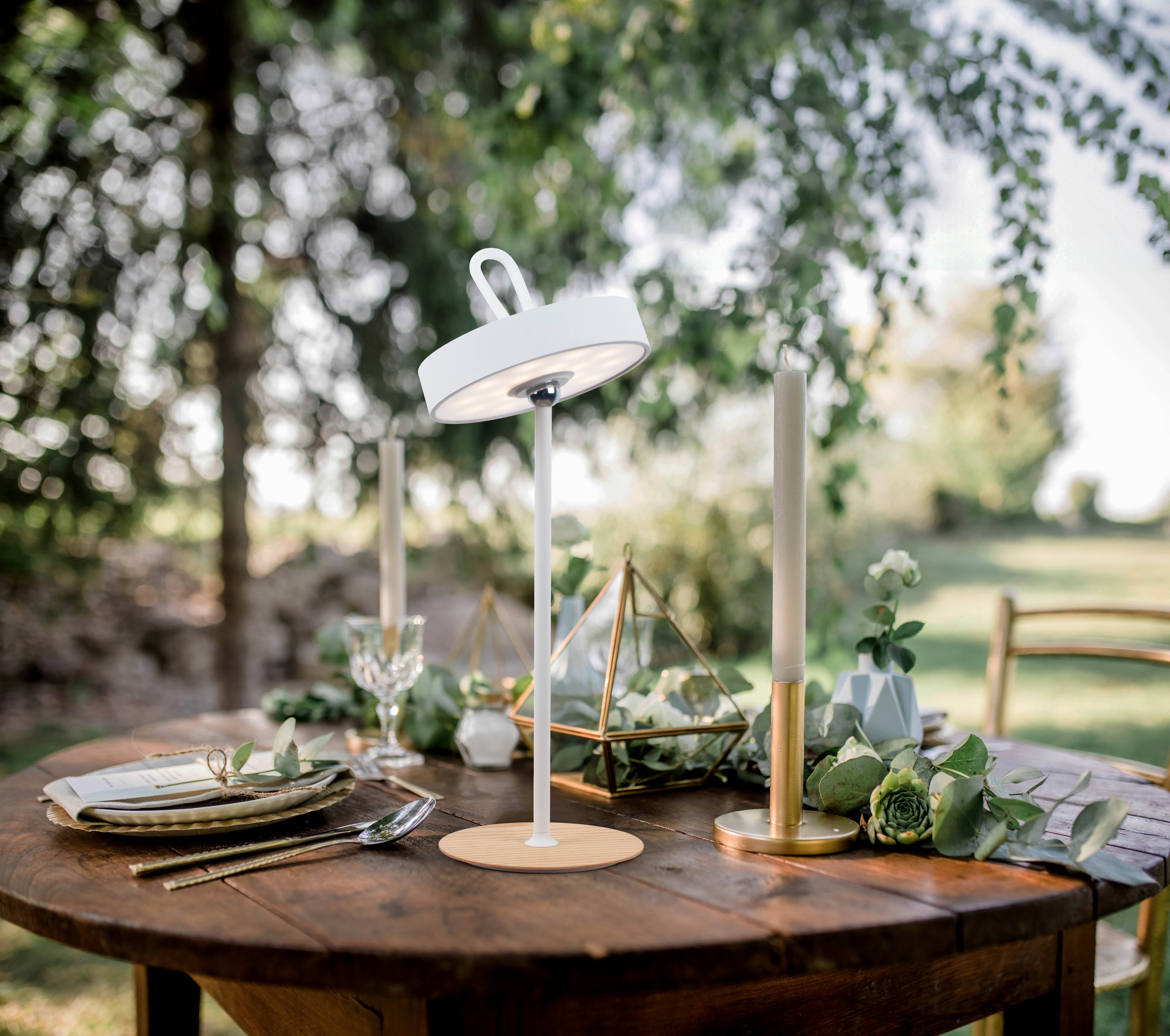 LED-Akku-Tischleuchte "ELLI" weiß