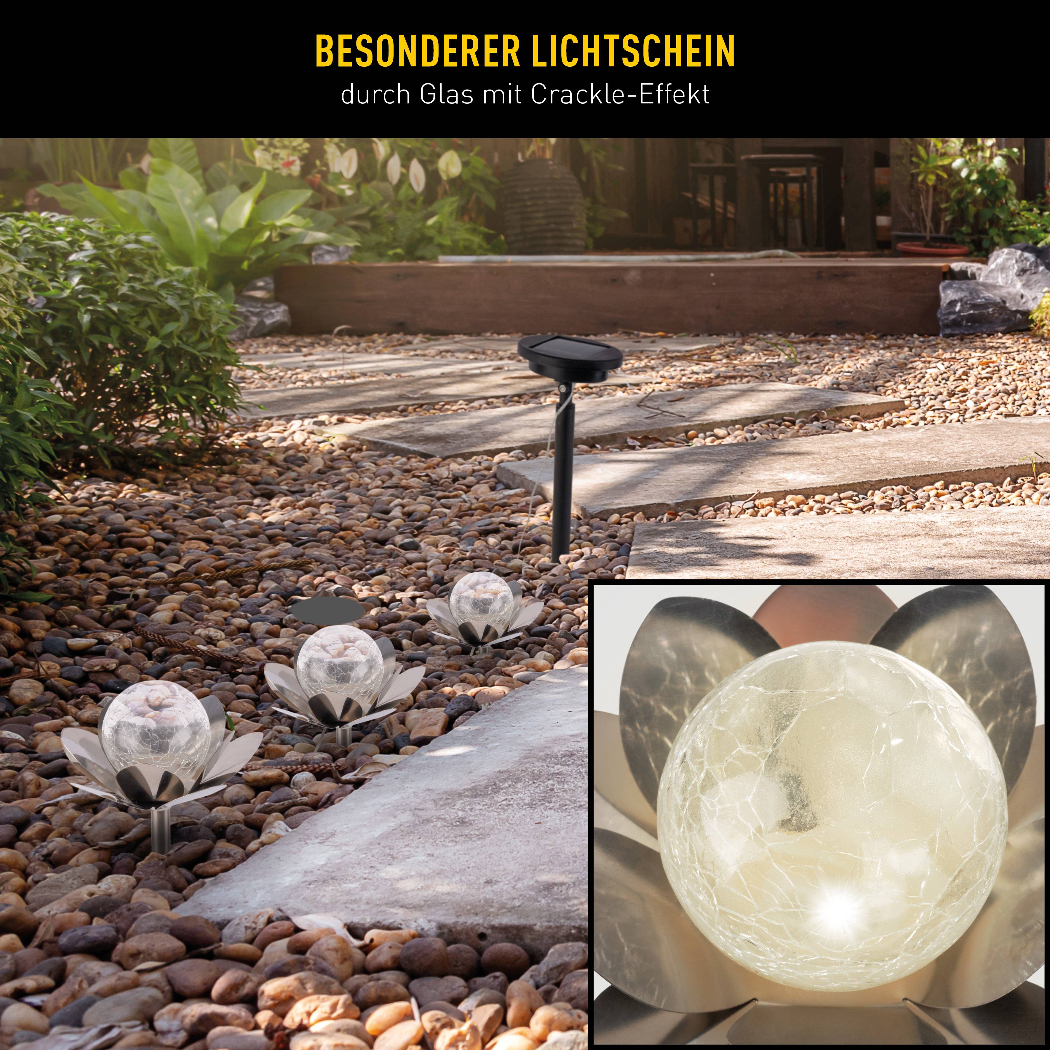 Solar- /Dekoerdspieß 3er Set "LULE"