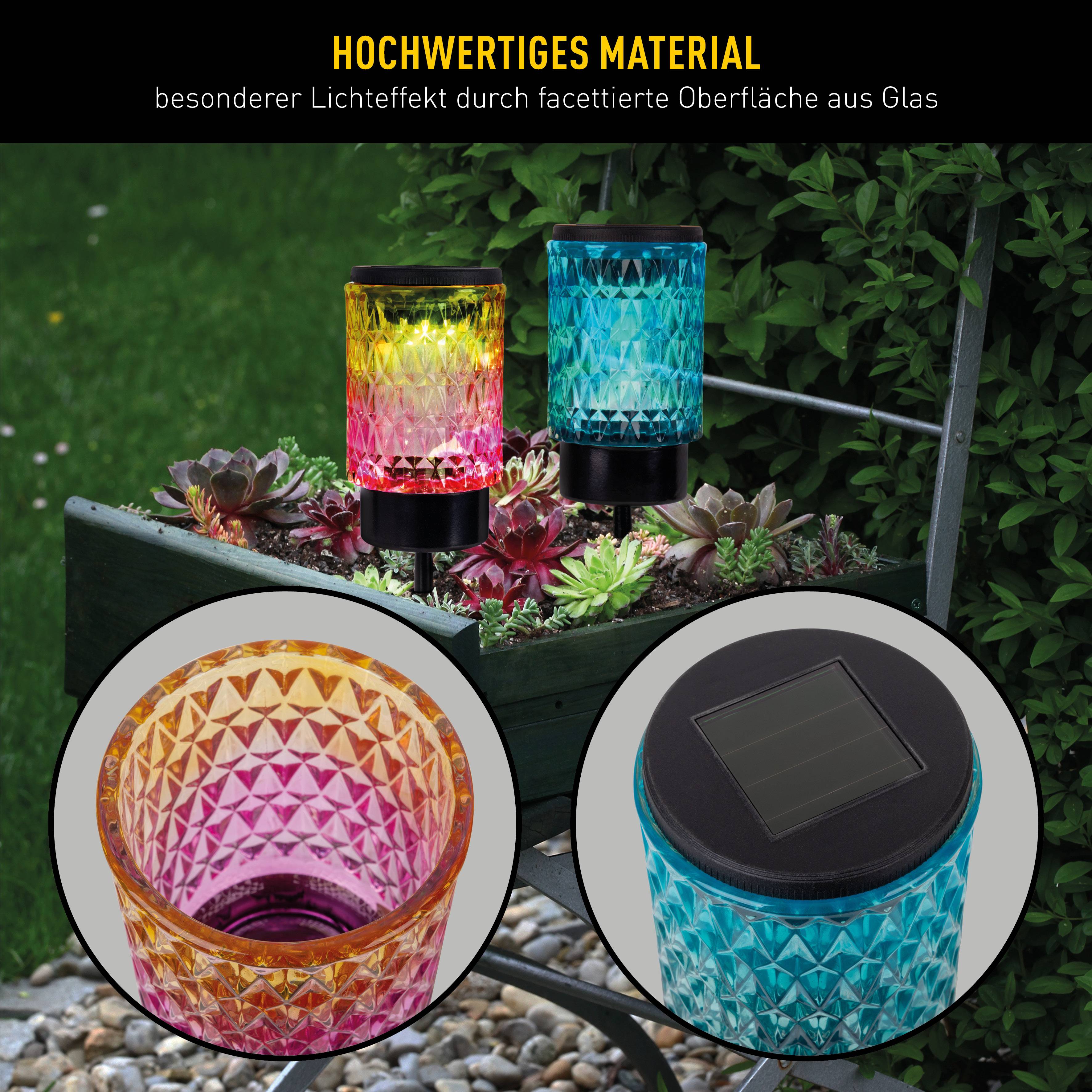 2er-Set Solar-/Dekoerdspieß "MILA"