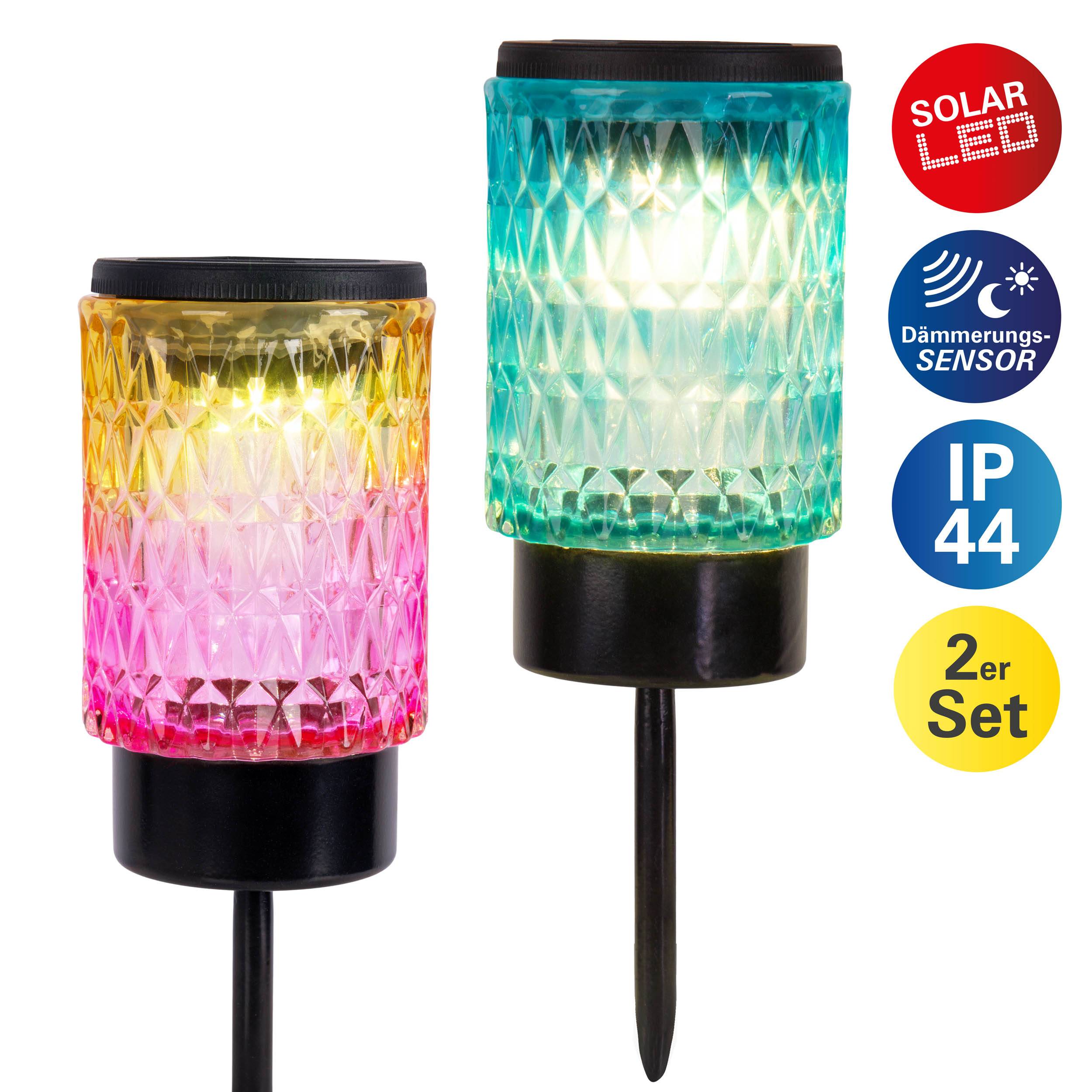 2er-Set Solar-/Dekoerdspieß "MILA"