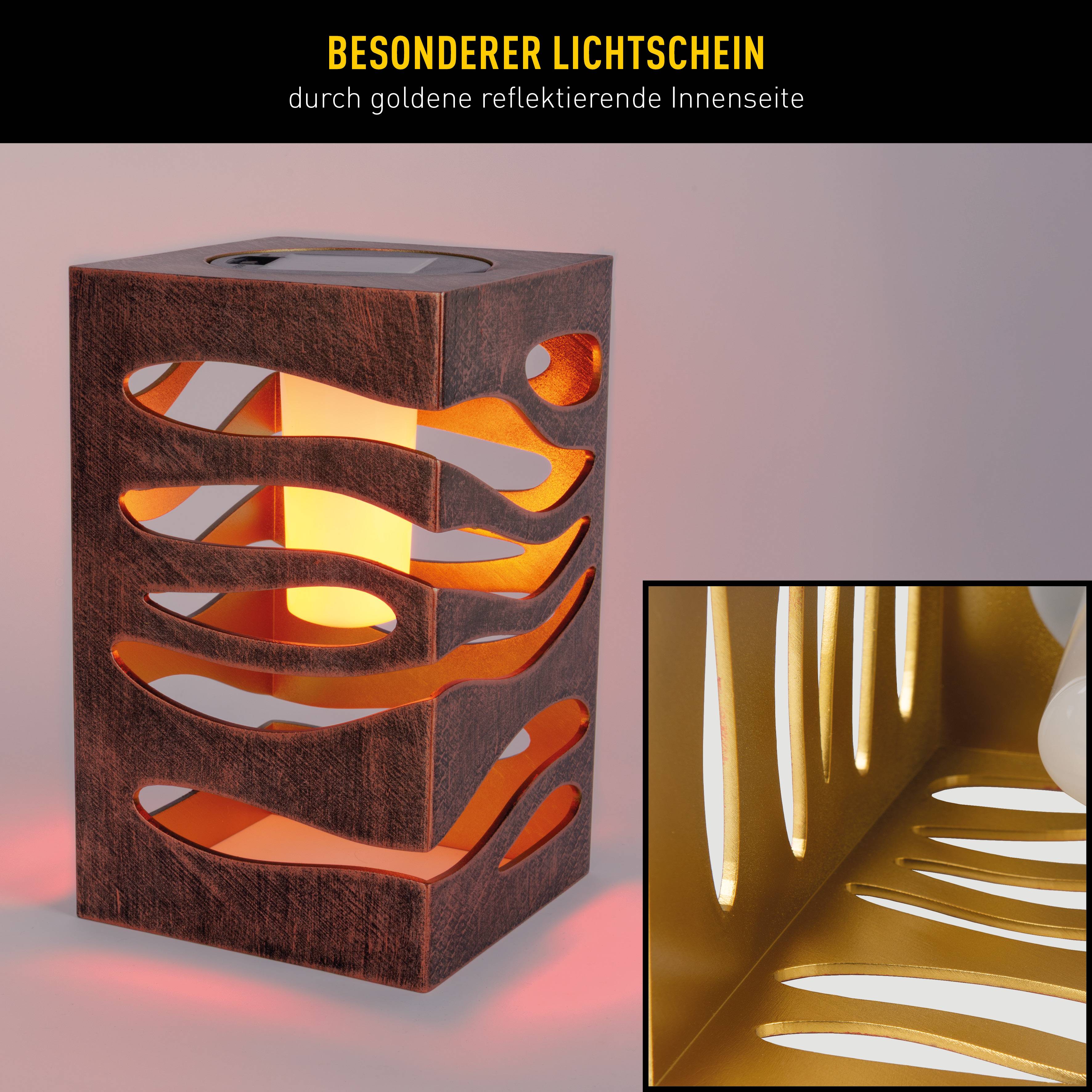 LED Deko/Solarleuchte "HILDA" gold
