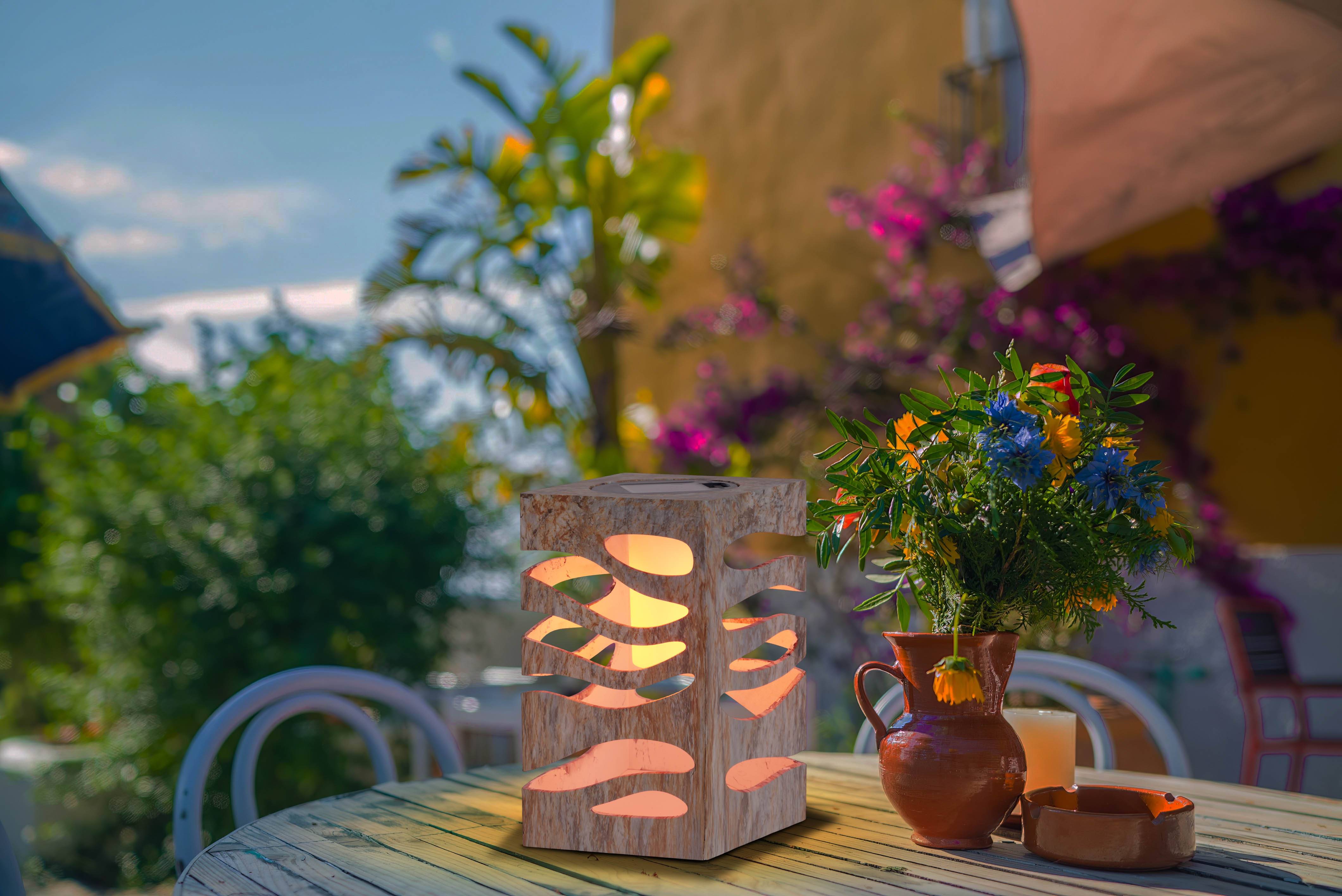 LED Deko/Solarleuchte "HILDA" silber