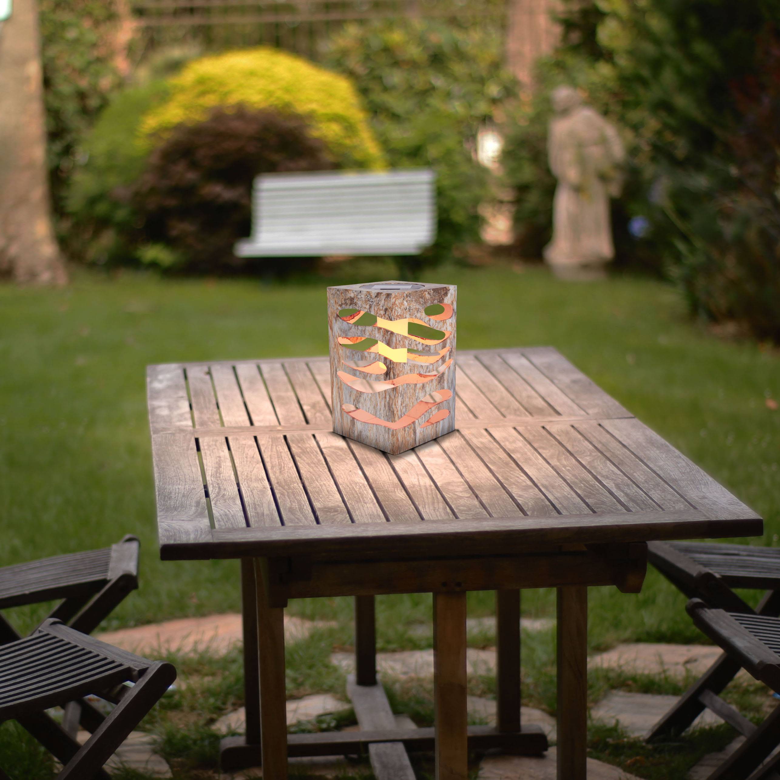 LED Deko/Solarleuchte "HILDA" silber