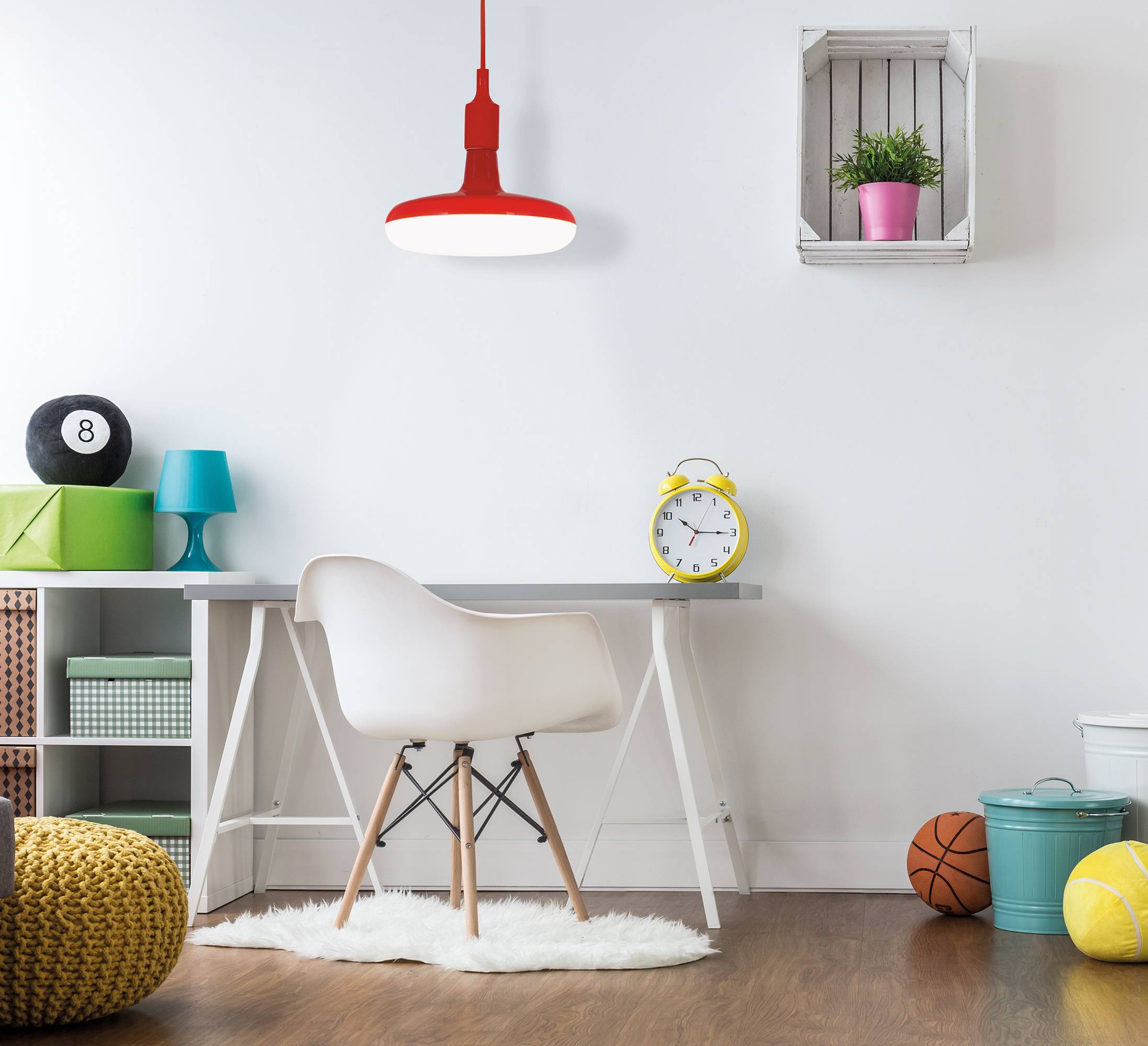 Pendel "UFO" inkl. E27 / rot