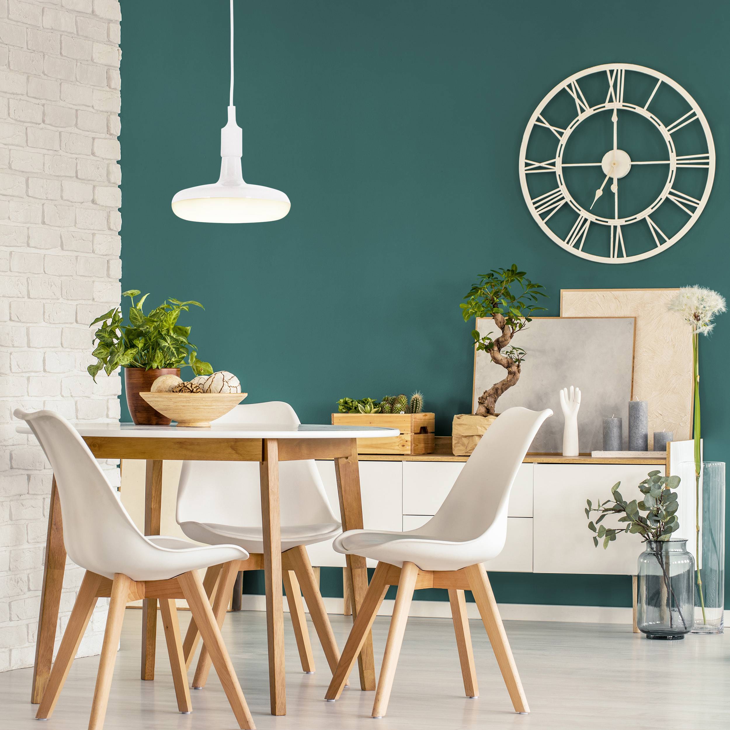 Pendel "UFO" inkl. E27 / weiß