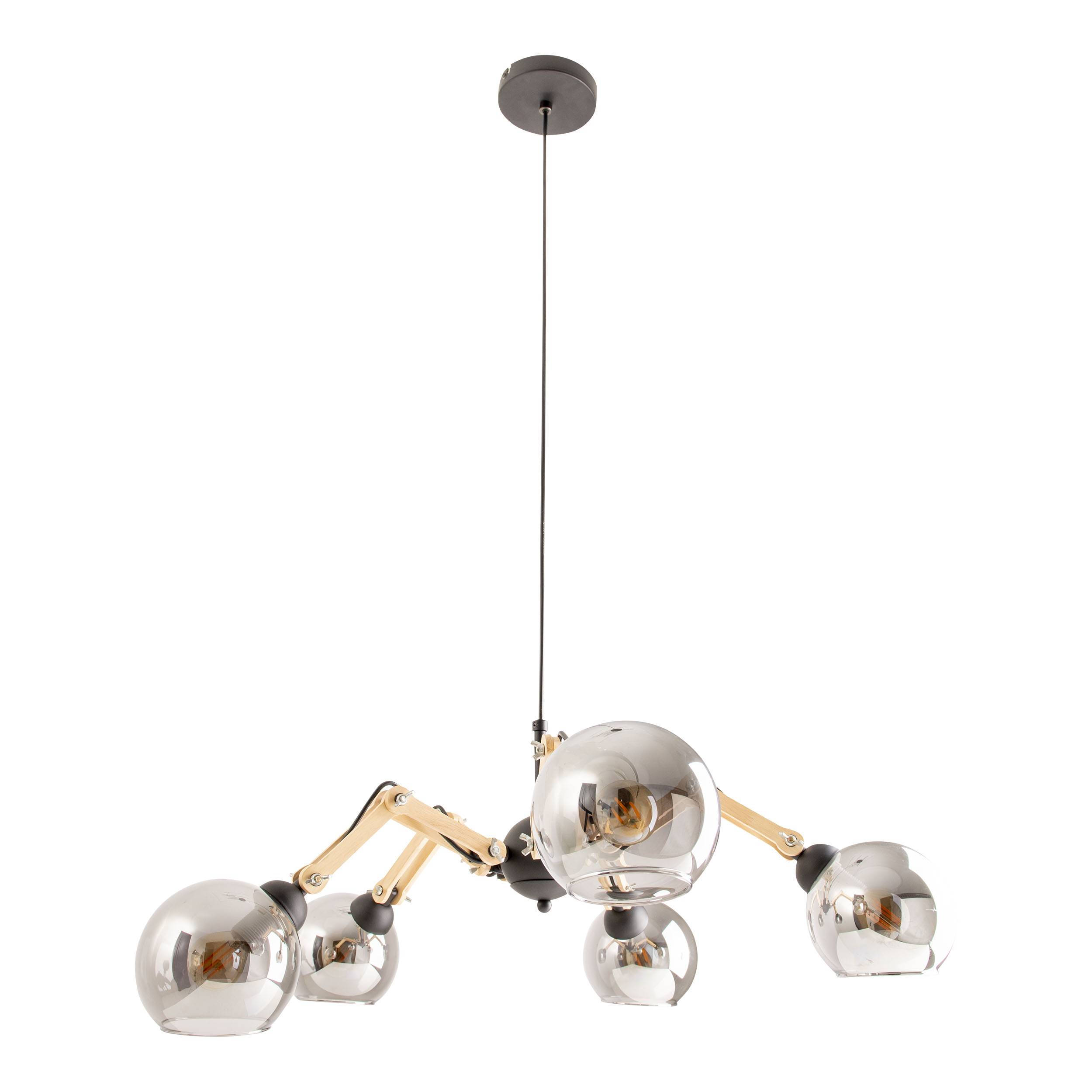 5er Glas-Pendelleuchte "SOITO" d: 80cm