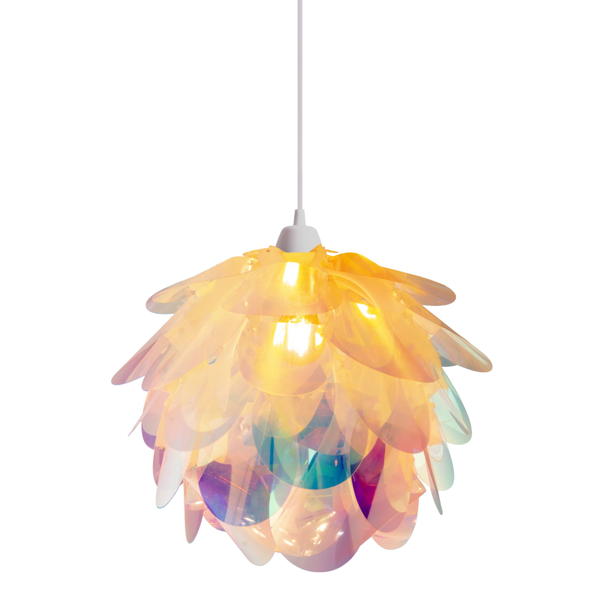 Deko-Pendelleuchte "FORA" irisierend
