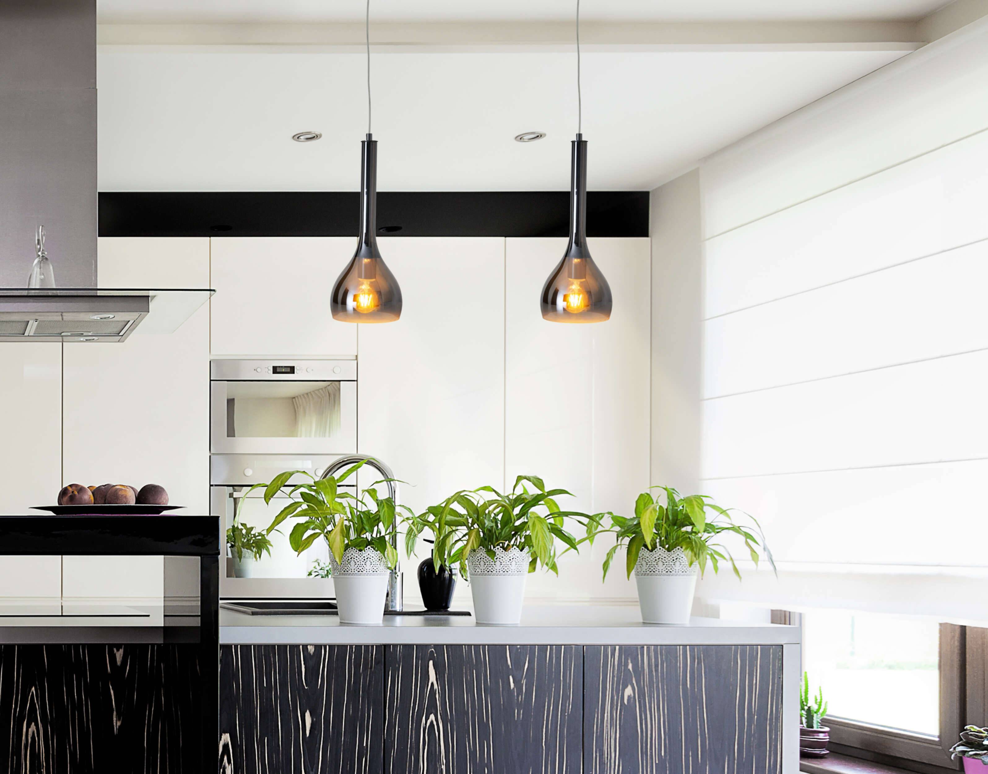 Pendelleuchte "VASO" D: ca. 16cm / chrom