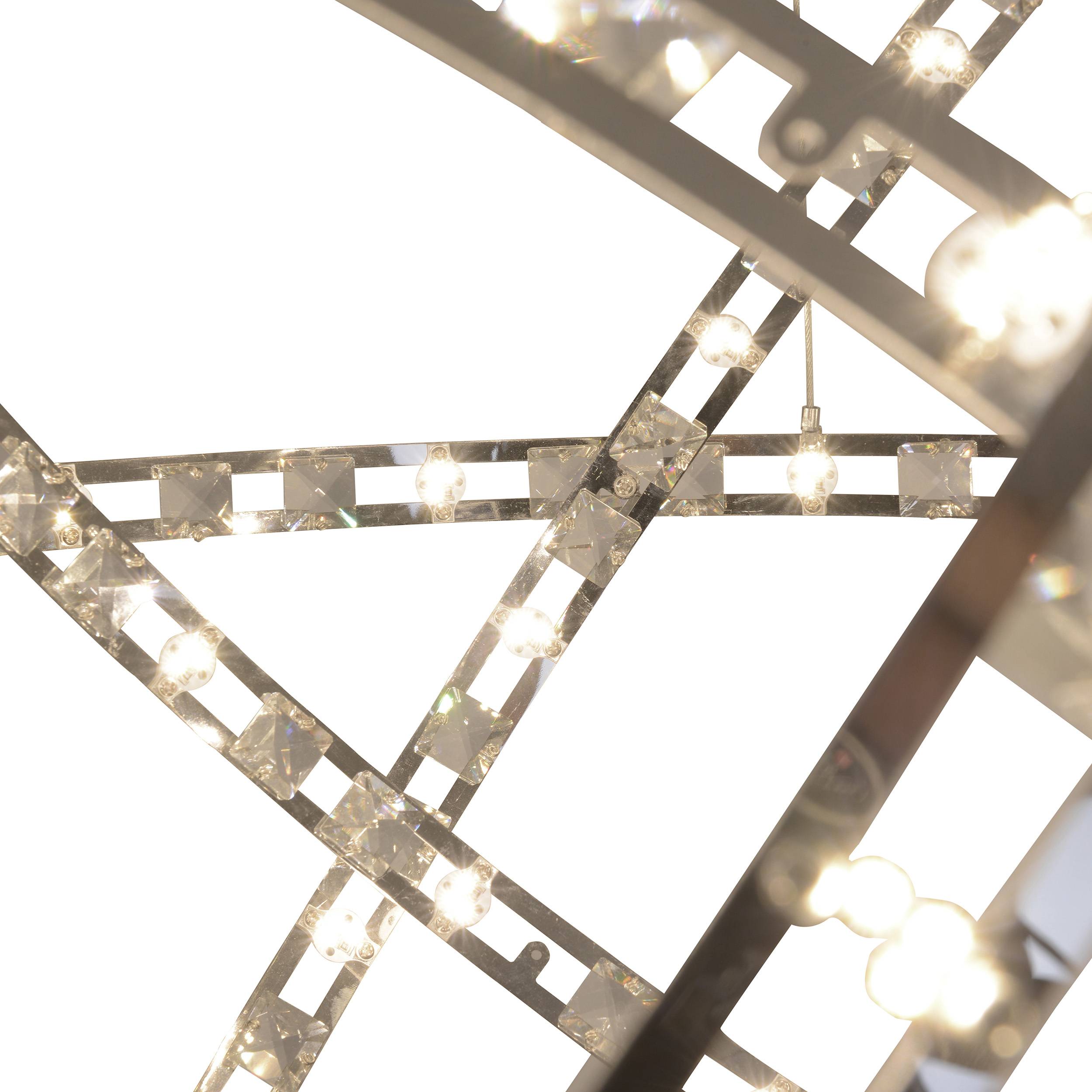 LED Pendelleuchte "COSMOS" D: 60cm chrom