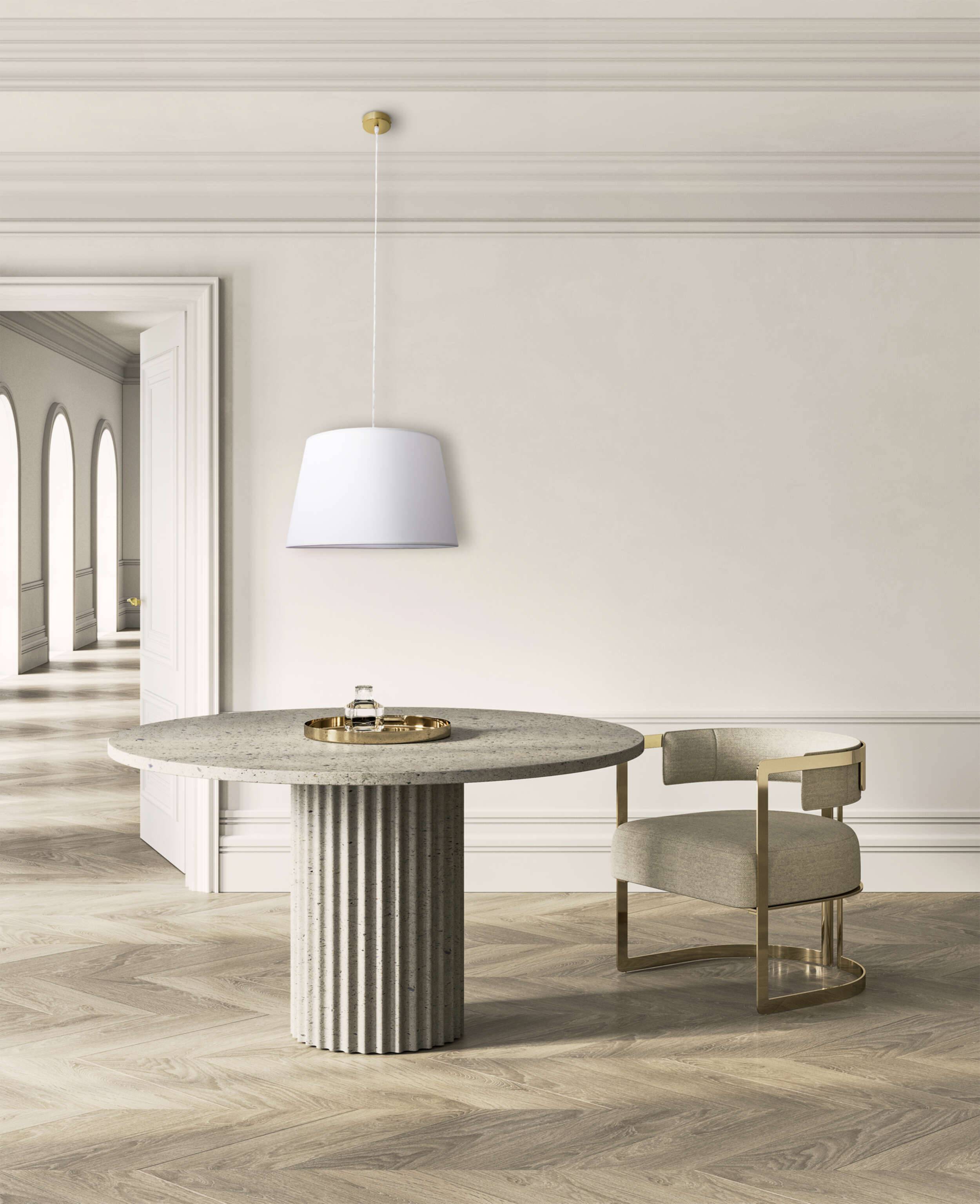 Pendelleuchte "BOLOGNA" beige/messing