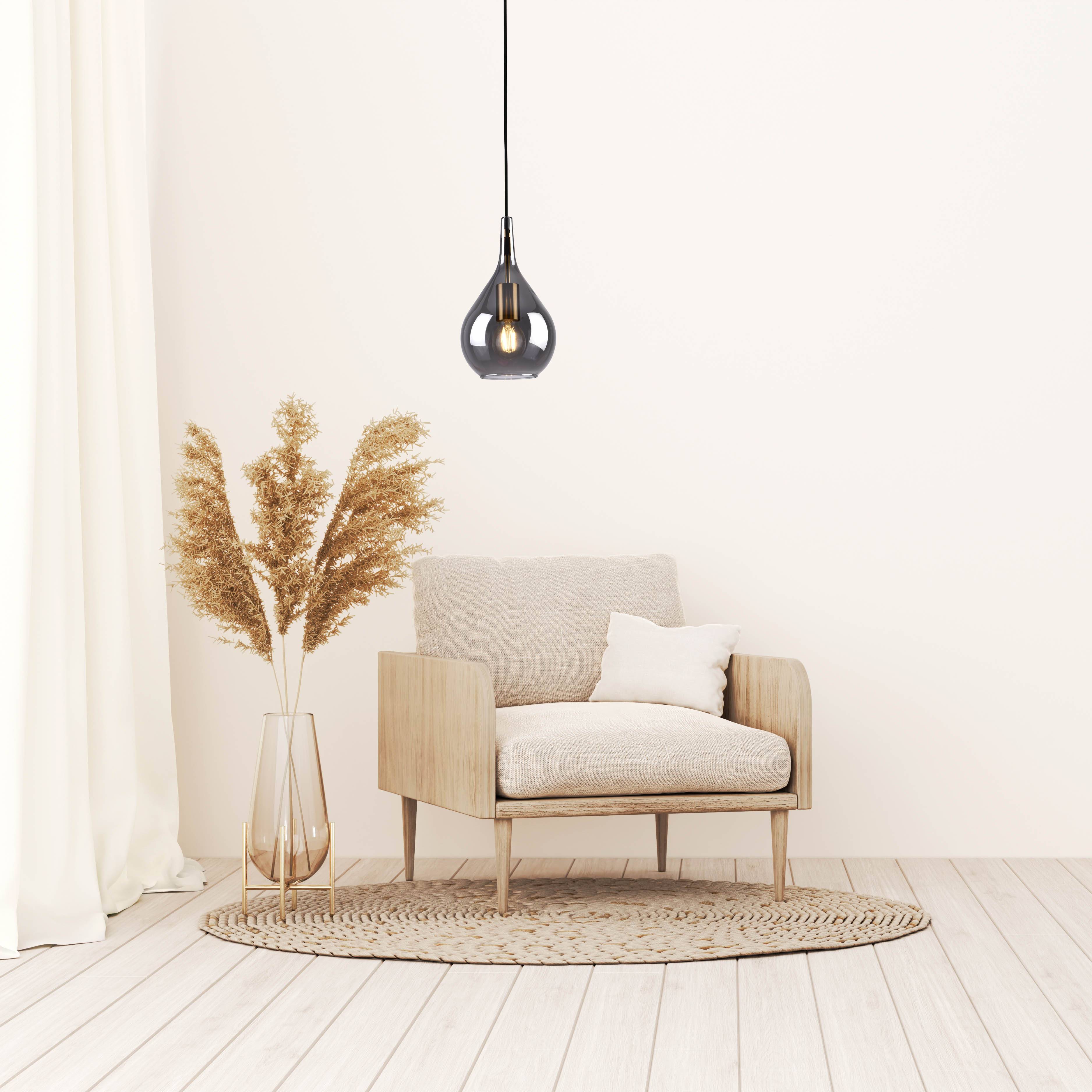 Pendelleuchte "GOTA" smokey / D: 20 cm