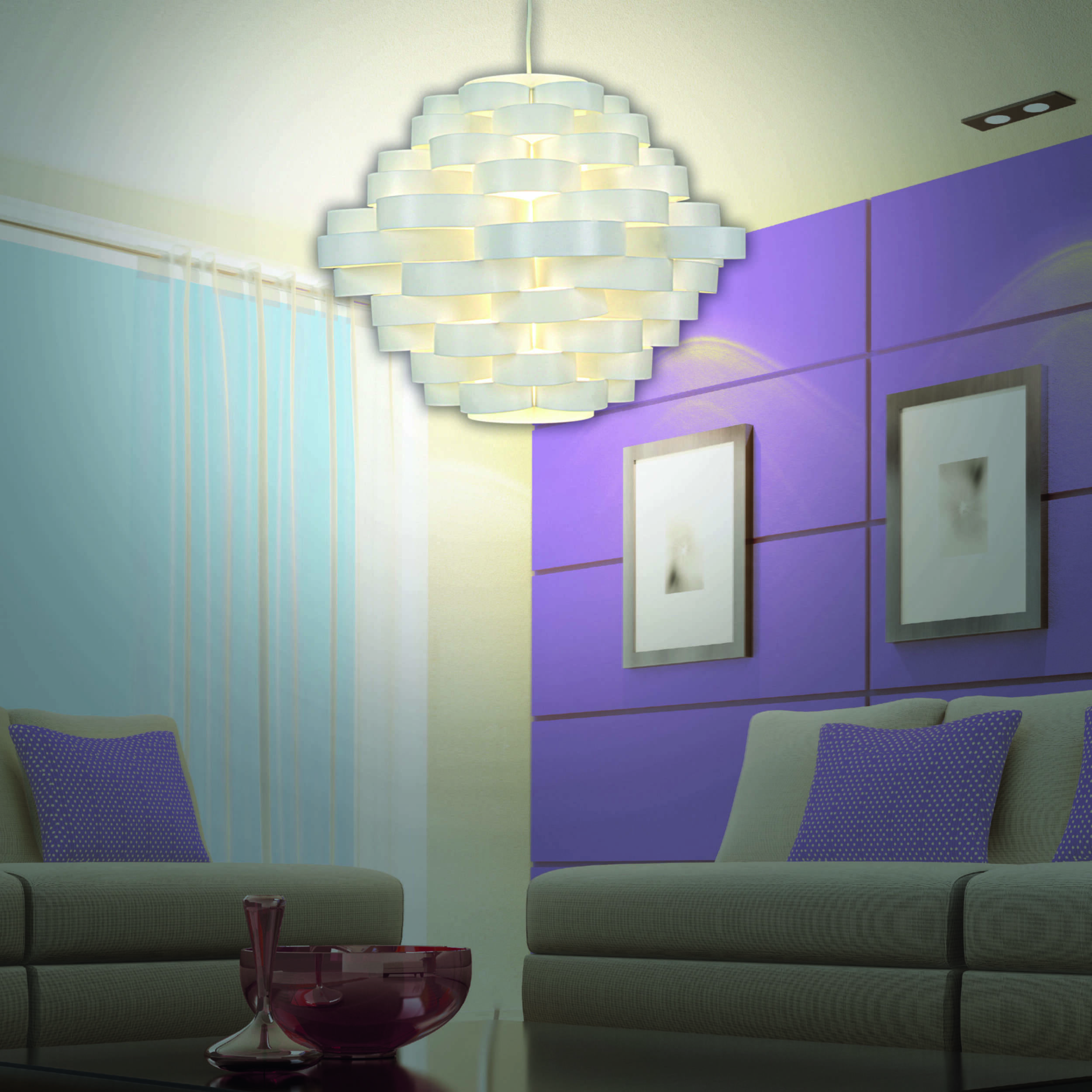 Deko-Pendelleuchte "WHITE LINE"