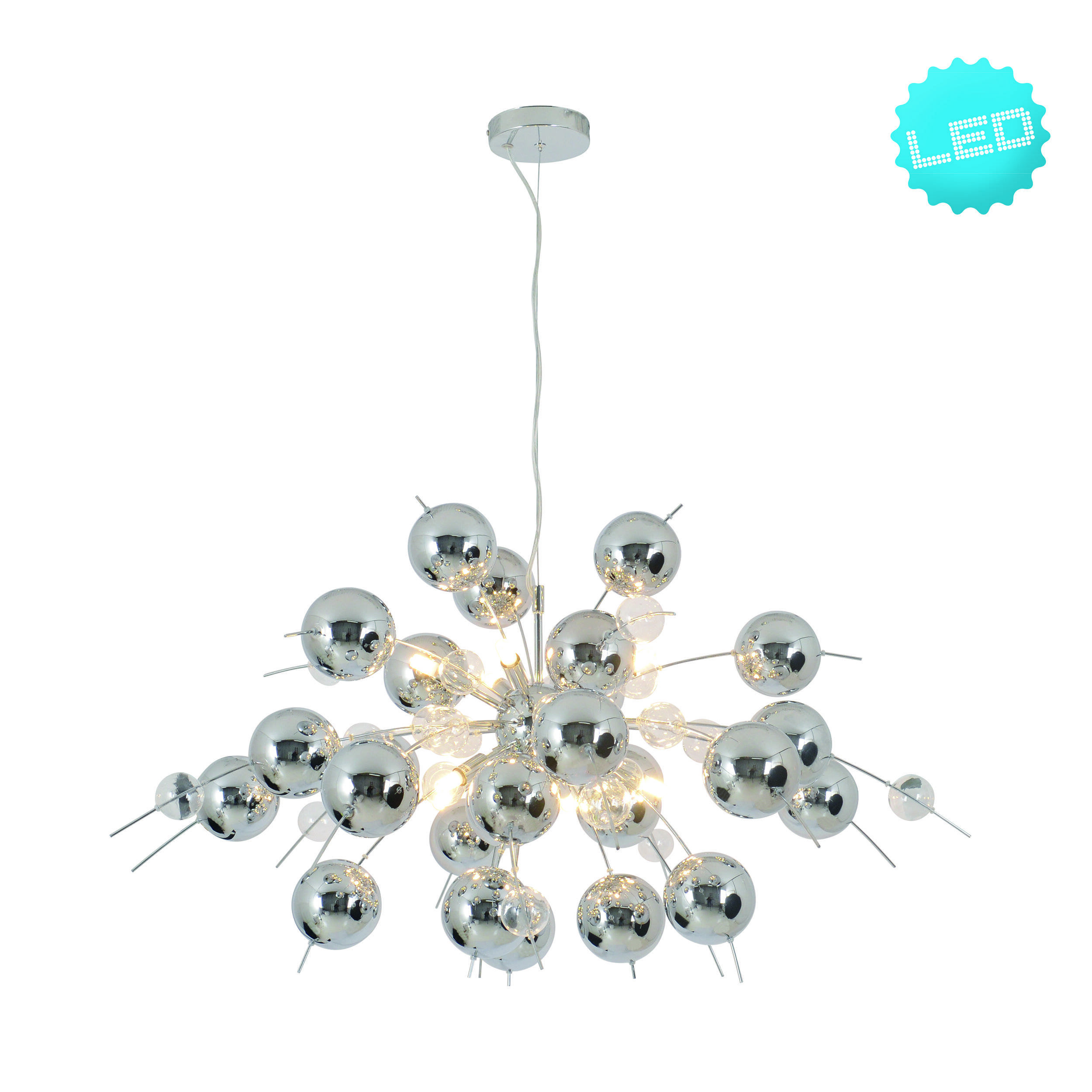 Pendelleuchte "EXPLOSION" chrom