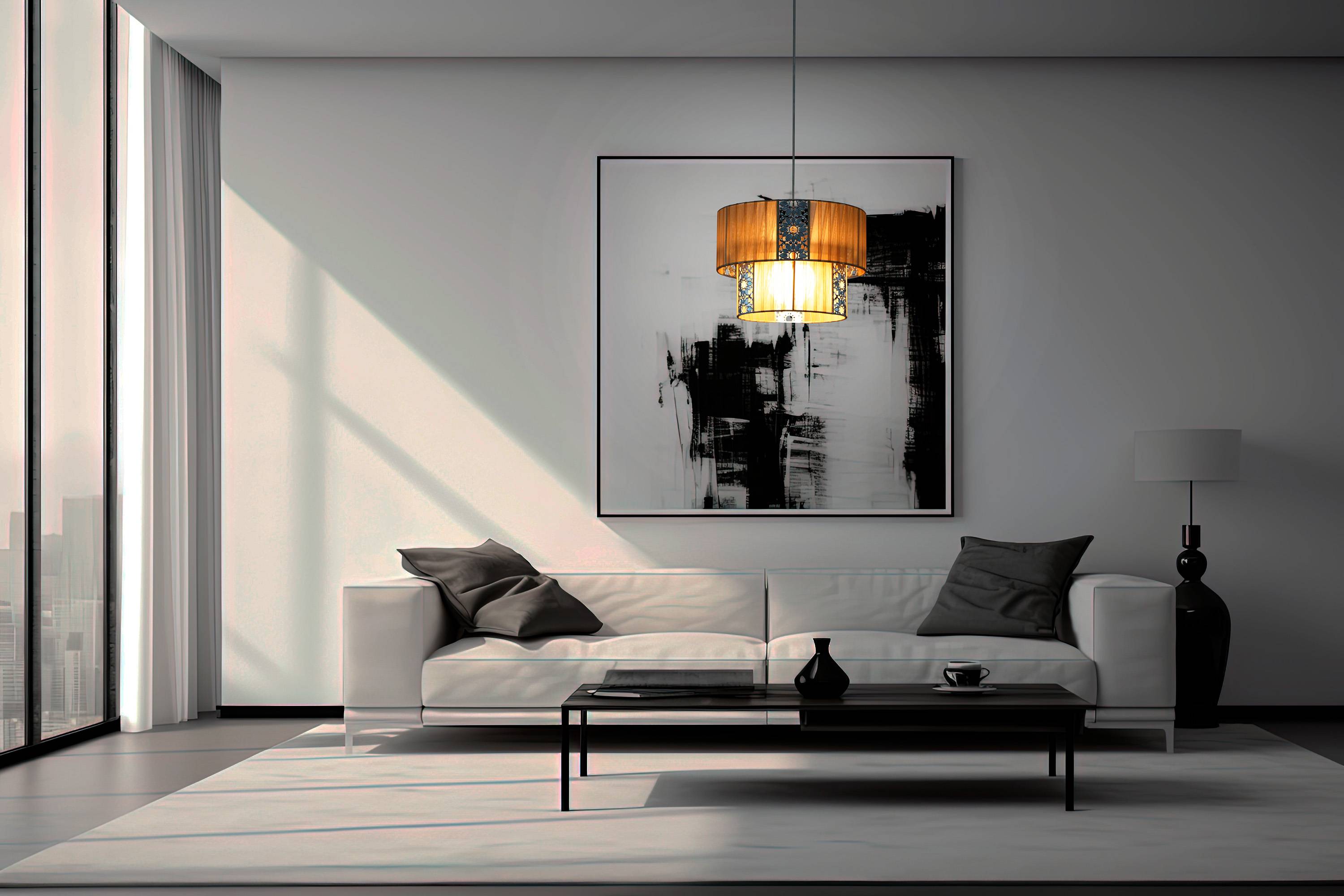 Stoff Pendelleuchte "PORI"