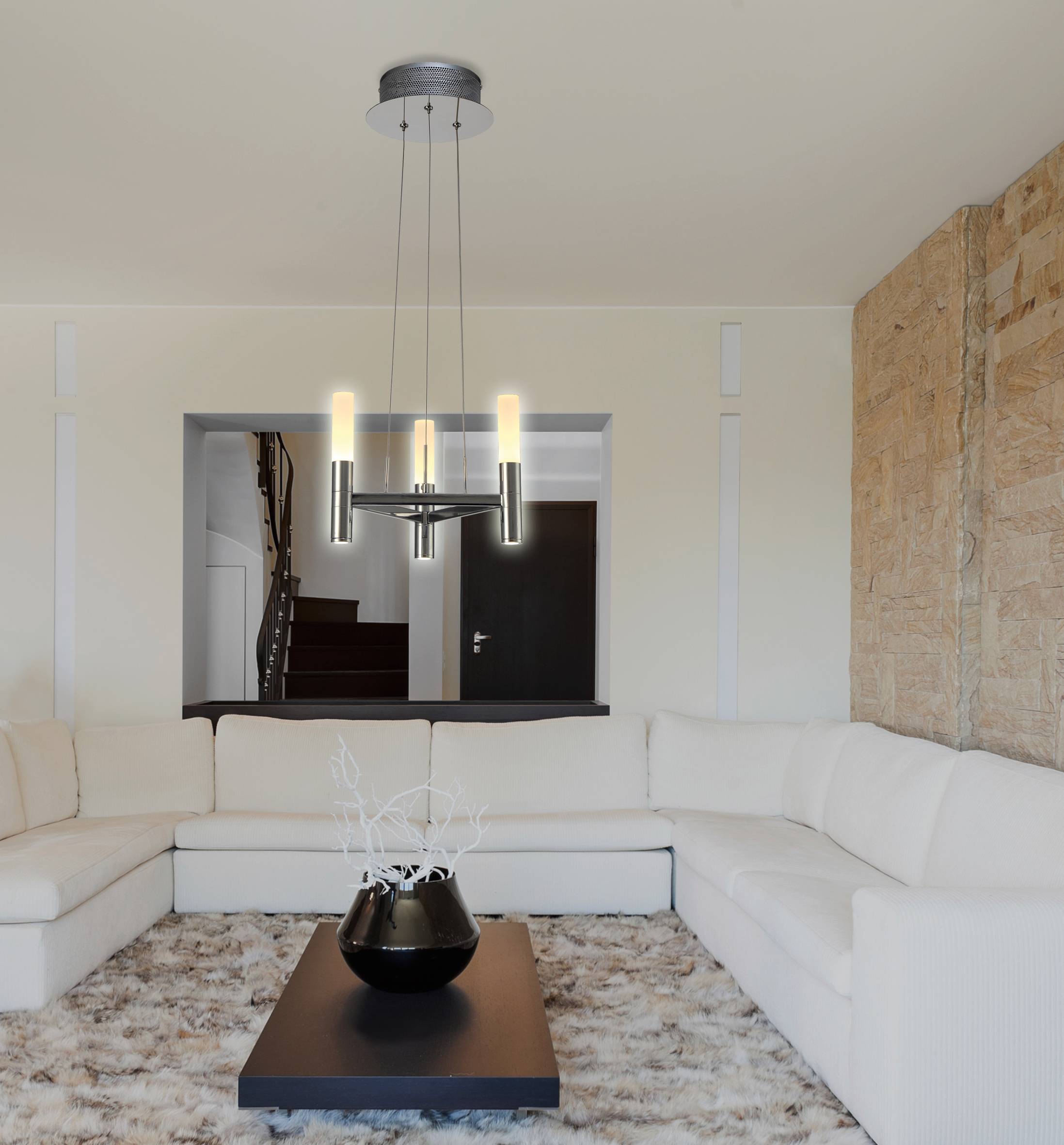 LED-Krone 3flg. d: 28,4cm Up/Down "CASTLE"