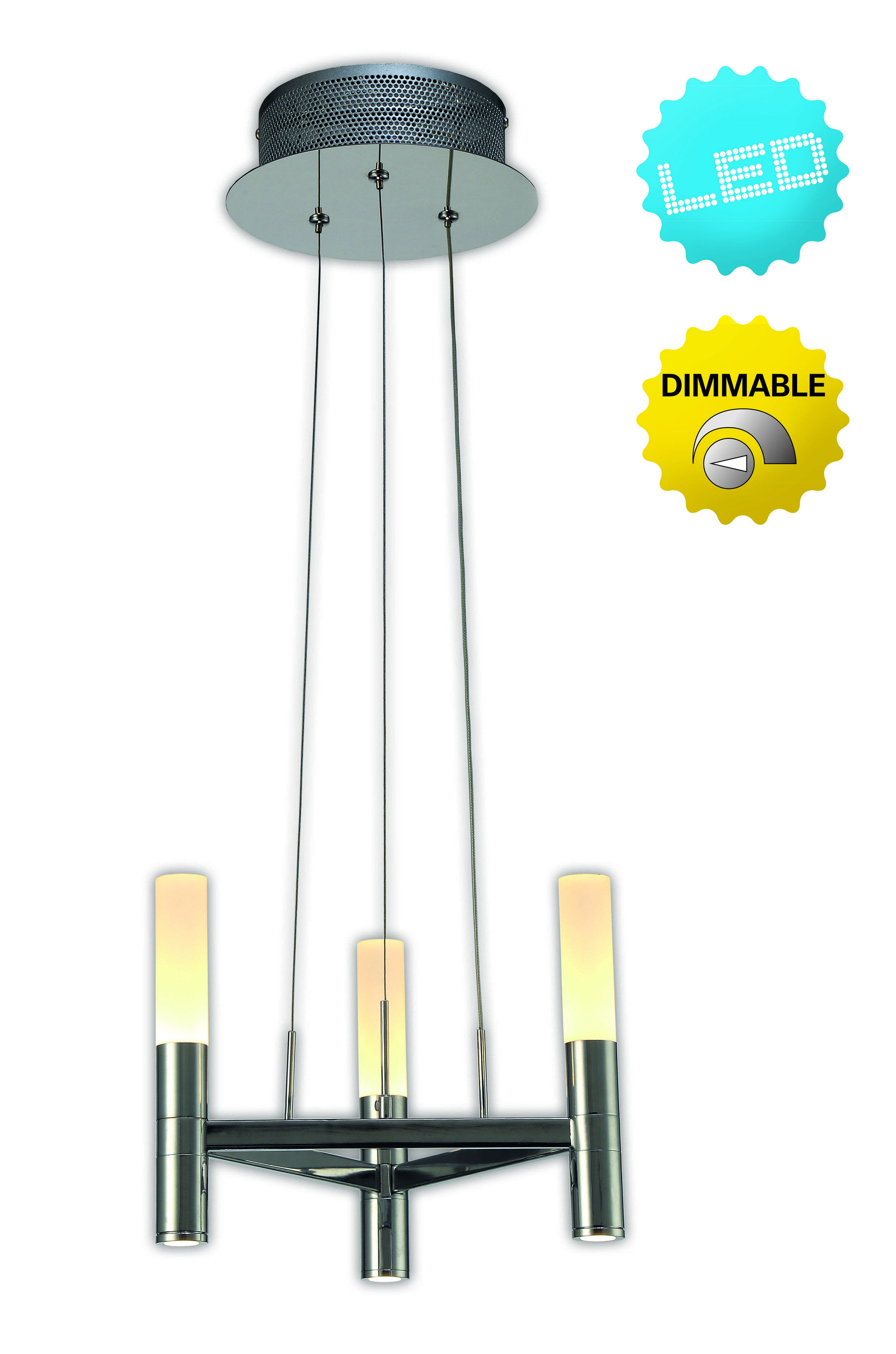 LED-Krone 3flg. d: 28,4cm Up/Down "CASTLE"