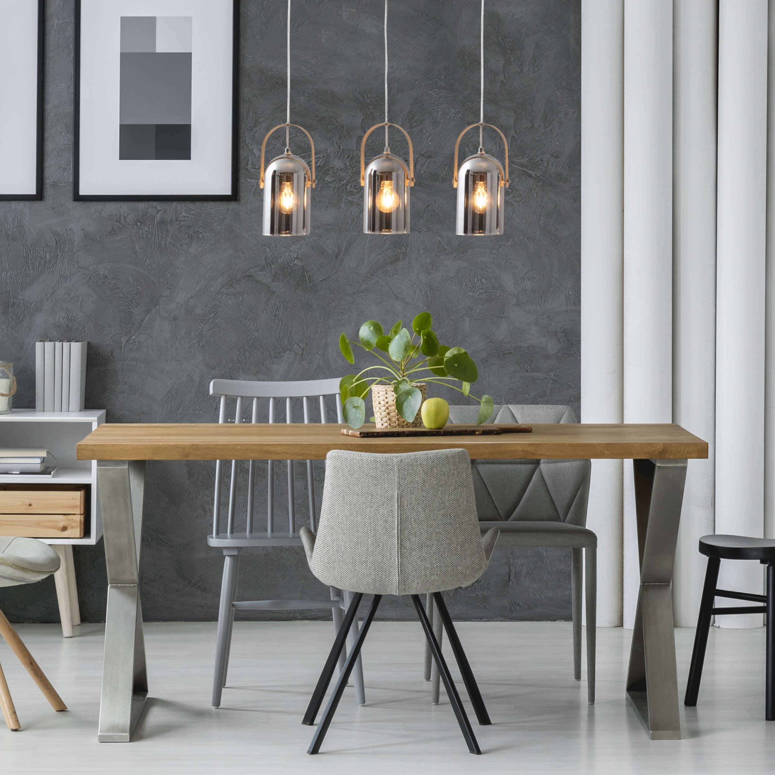 3er Pendelleuchte "VIDRIO" l: 58cm