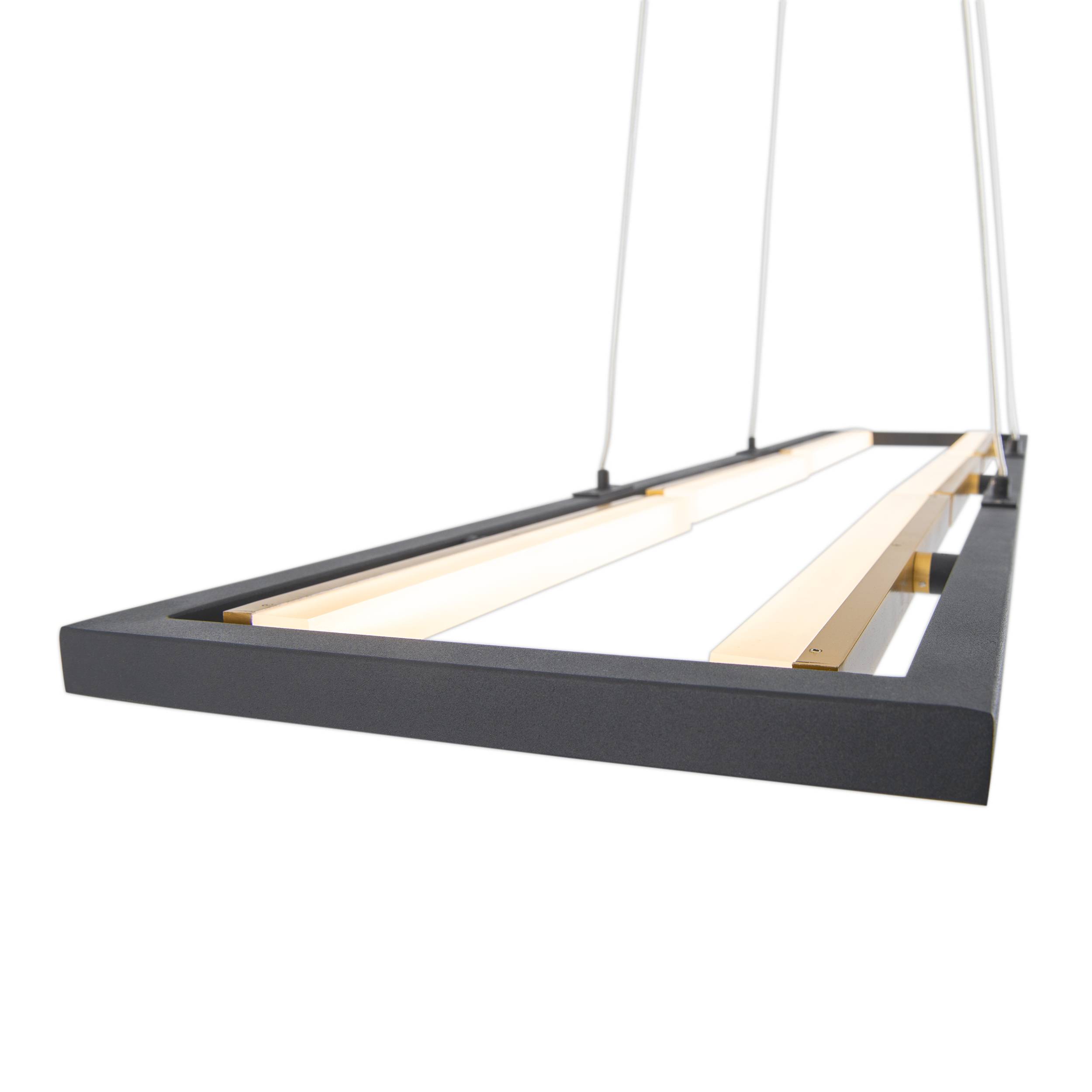 LED Pendelleuchte "CADICE" l: 100cm gold